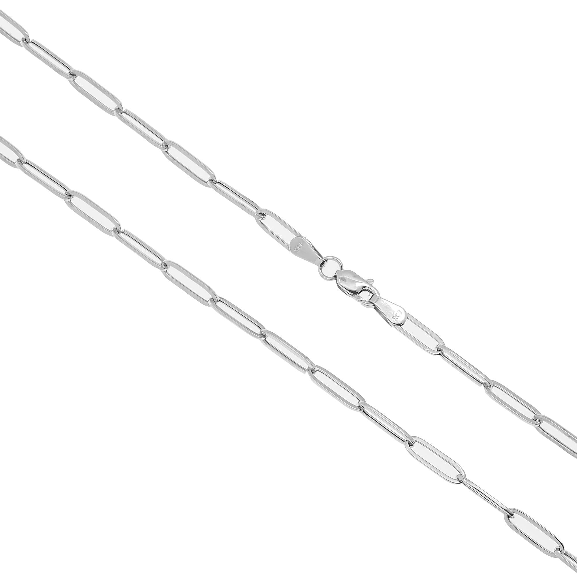 14K GOLD 1MM PAPER CLIP CHAIN