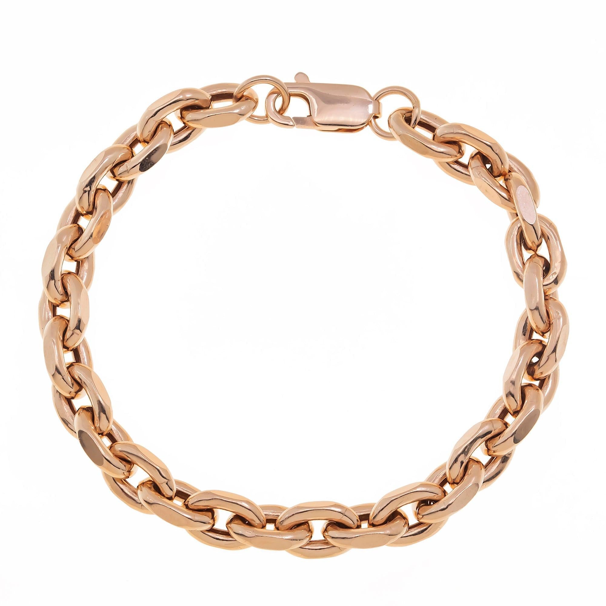 14K GOLD ROLO BELCHER CHAIN BRACELET