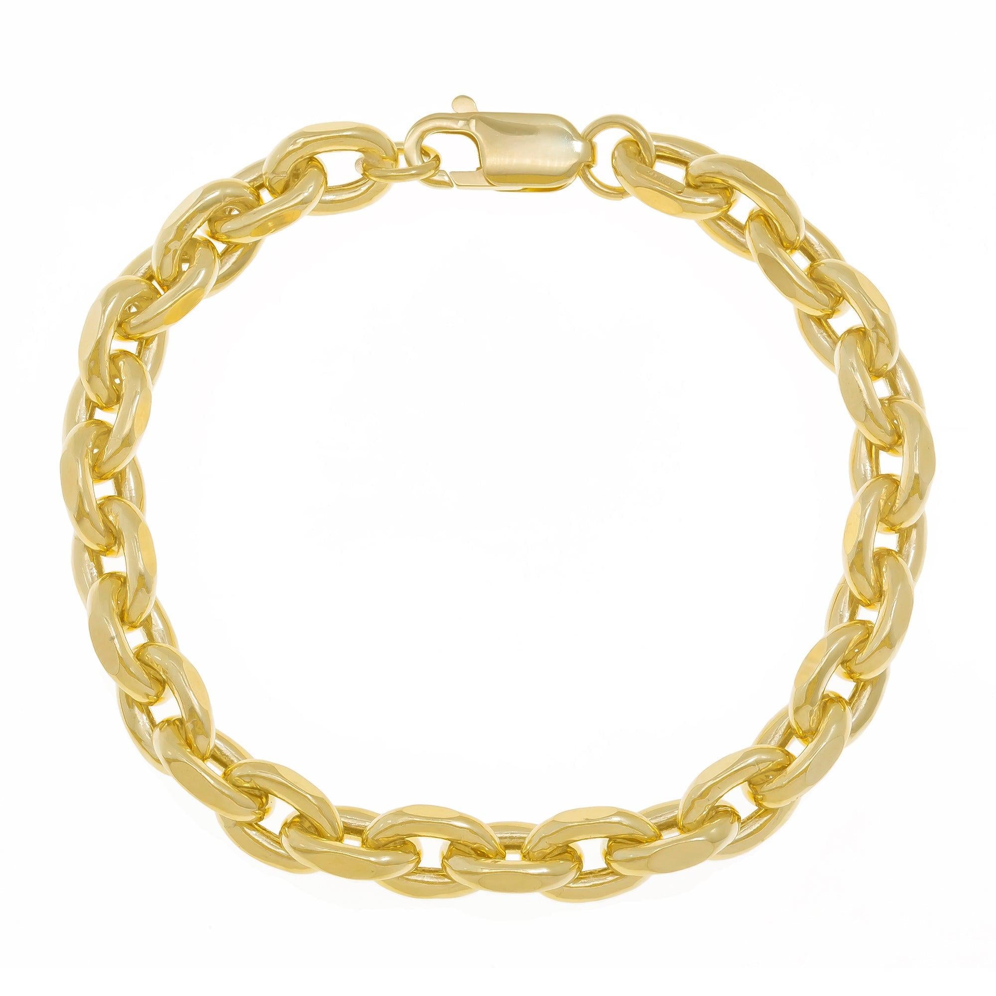 14K GOLD ROLO BELCHER CHAIN BRACELET