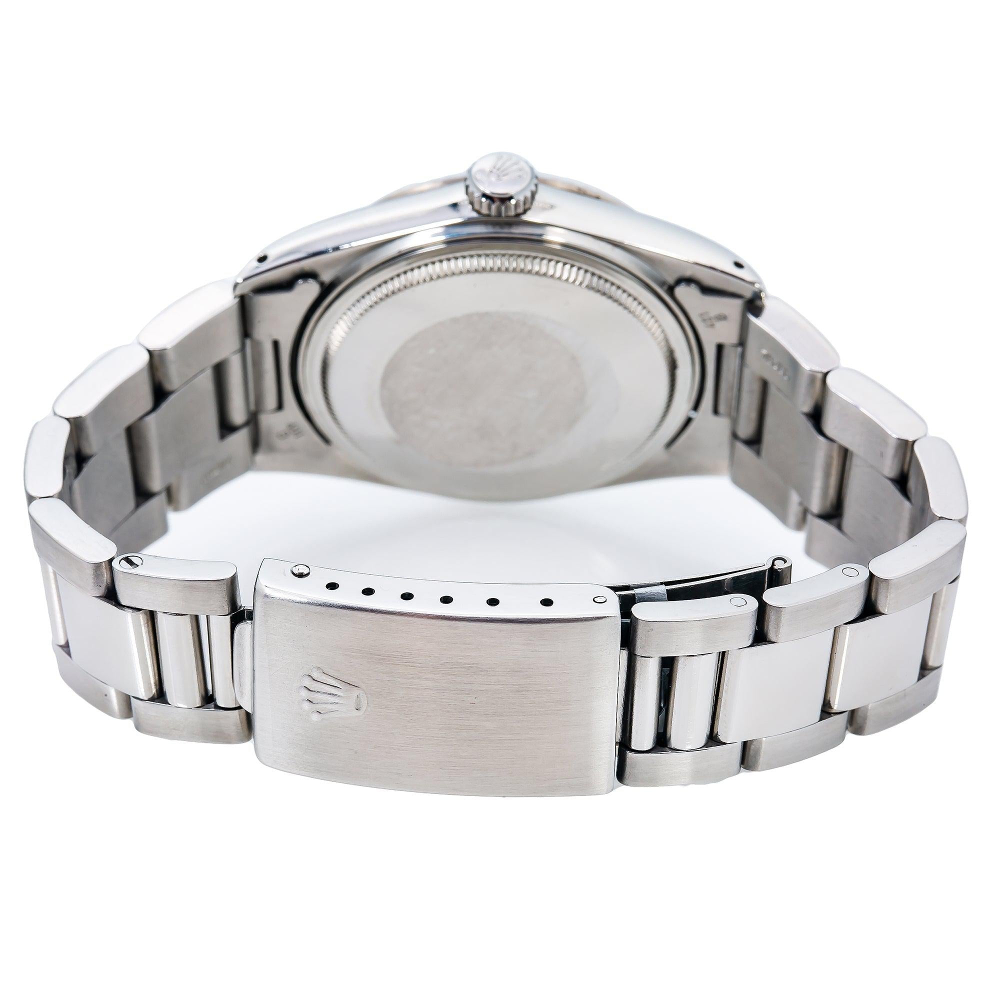 Rolex Datejust 16030 36MM Black Diamond Dial With Stainless Steel Oyster Bracelet