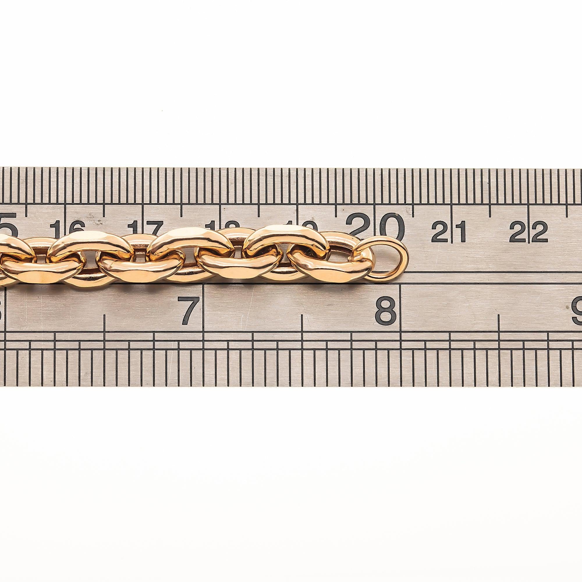 14K GOLD ROLO BELCHER CHAIN BRACELET