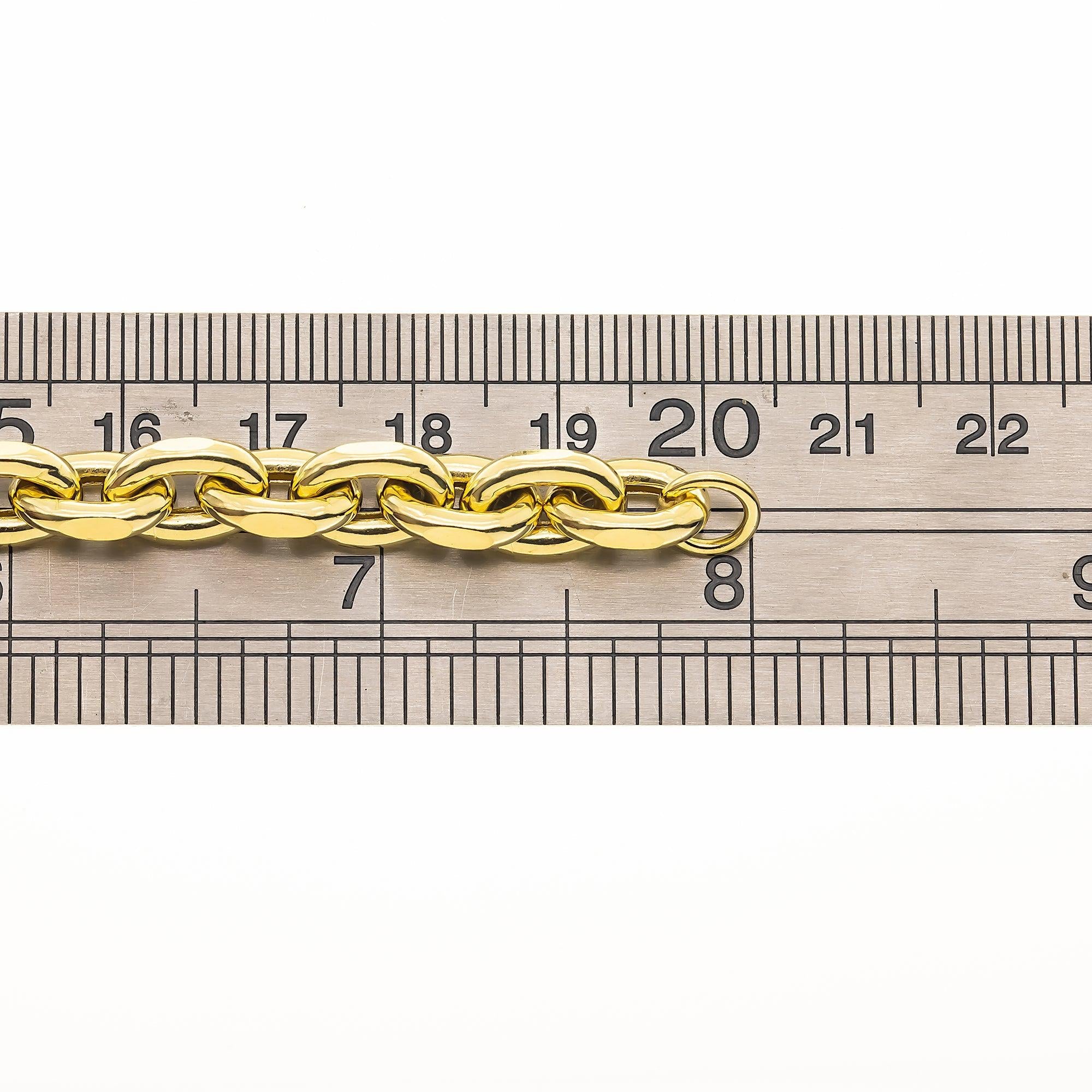 14K GOLD ROLO BELCHER CHAIN BRACELET