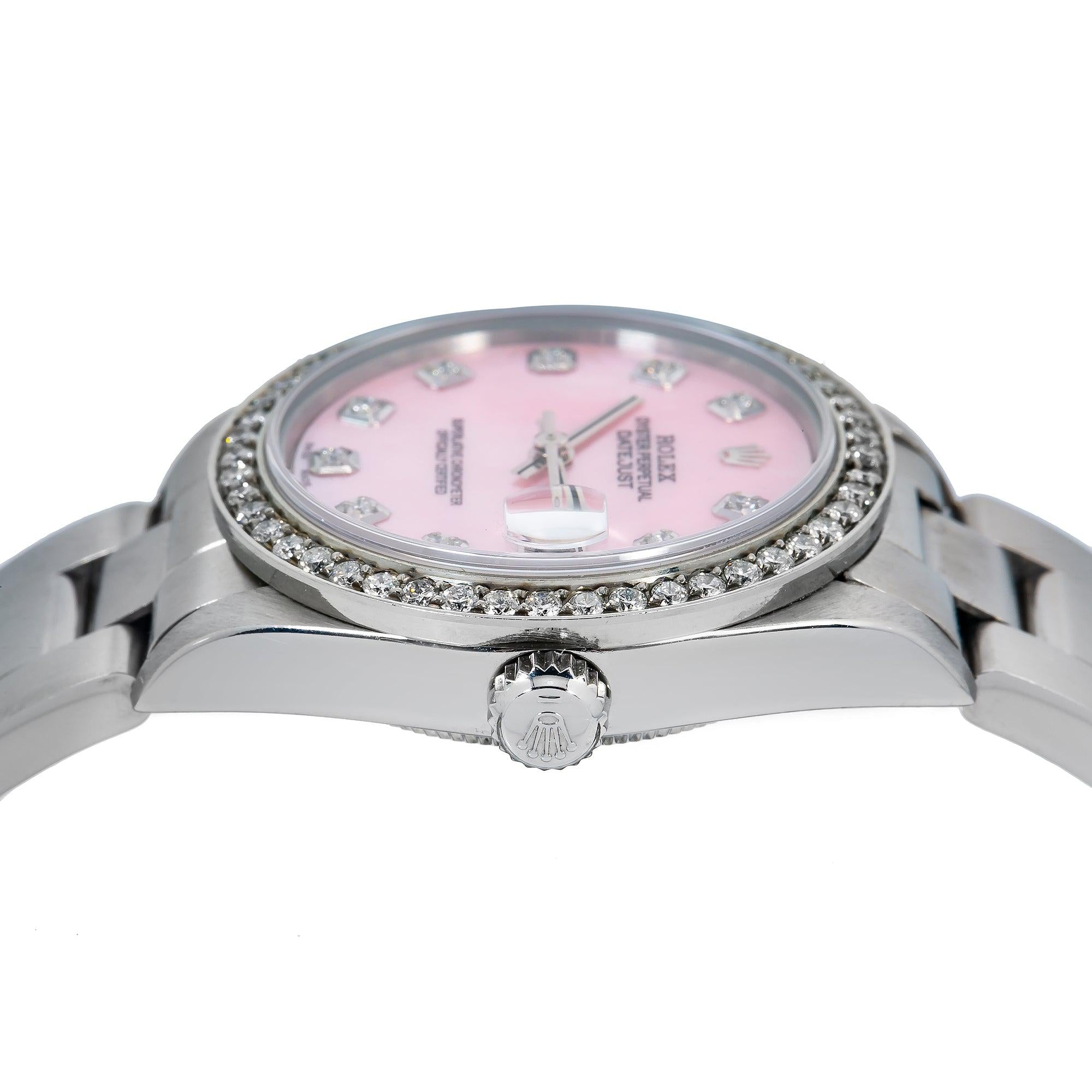 Rolex Lady-Datejust 78240 31MM Pink Diamond Dial With 1.05 CT Diamonds