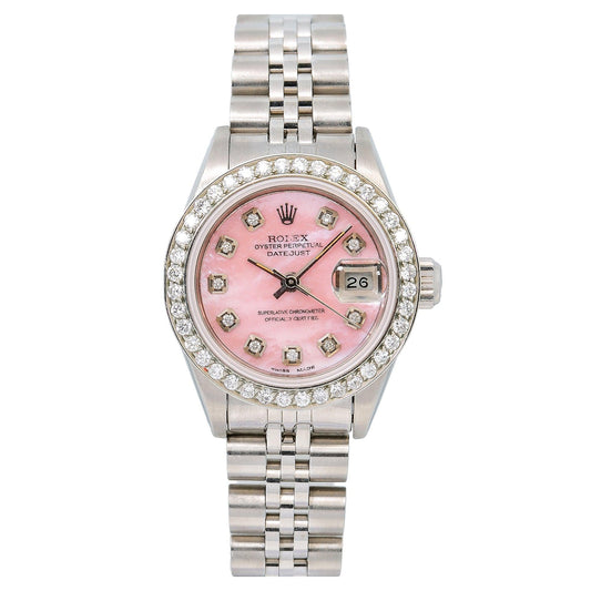 Rolex Lady-Datejust 6917 26MM Pink Diamond Dial With Stainless Steel Jubilee Bracelet