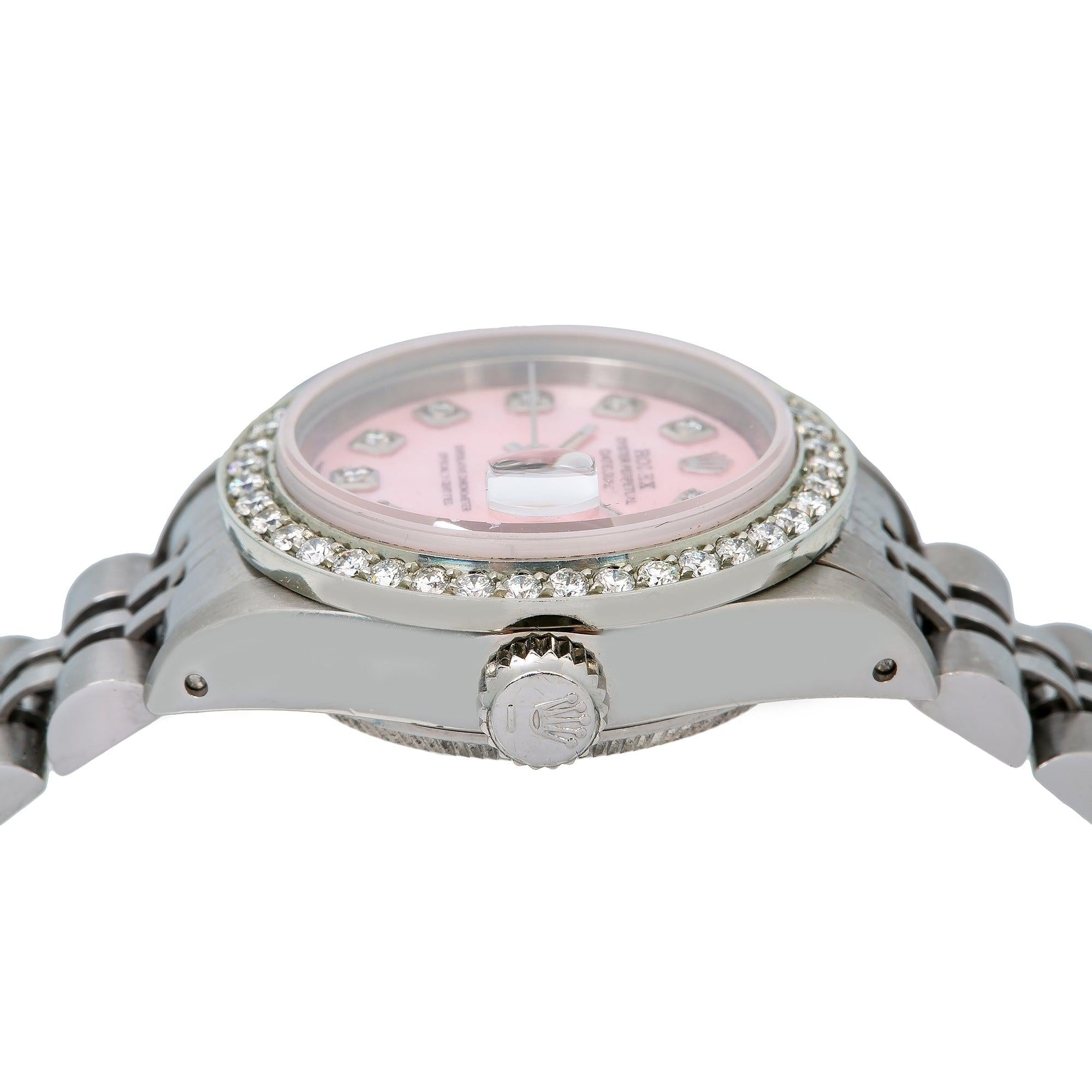Rolex Lady-Datejust 6917 26MM Pink Diamond Dial With Stainless Steel Jubilee Bracelet