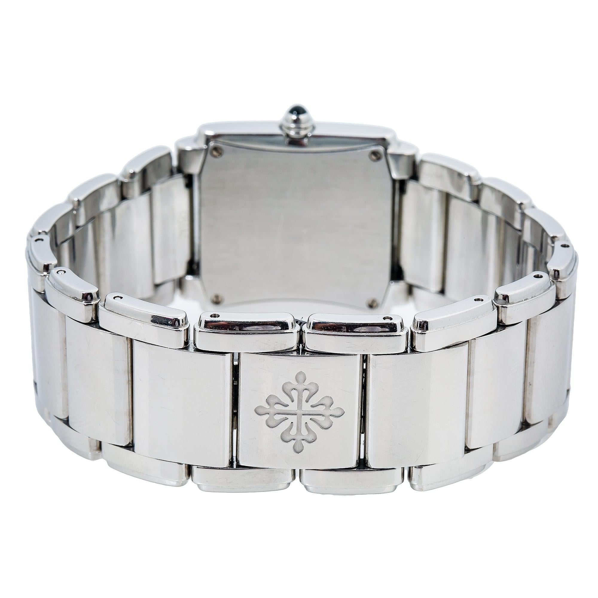 Patek Philippe Twenty~4 6917 25MM Black Diamond Dial With Stainless Steel Bracelet