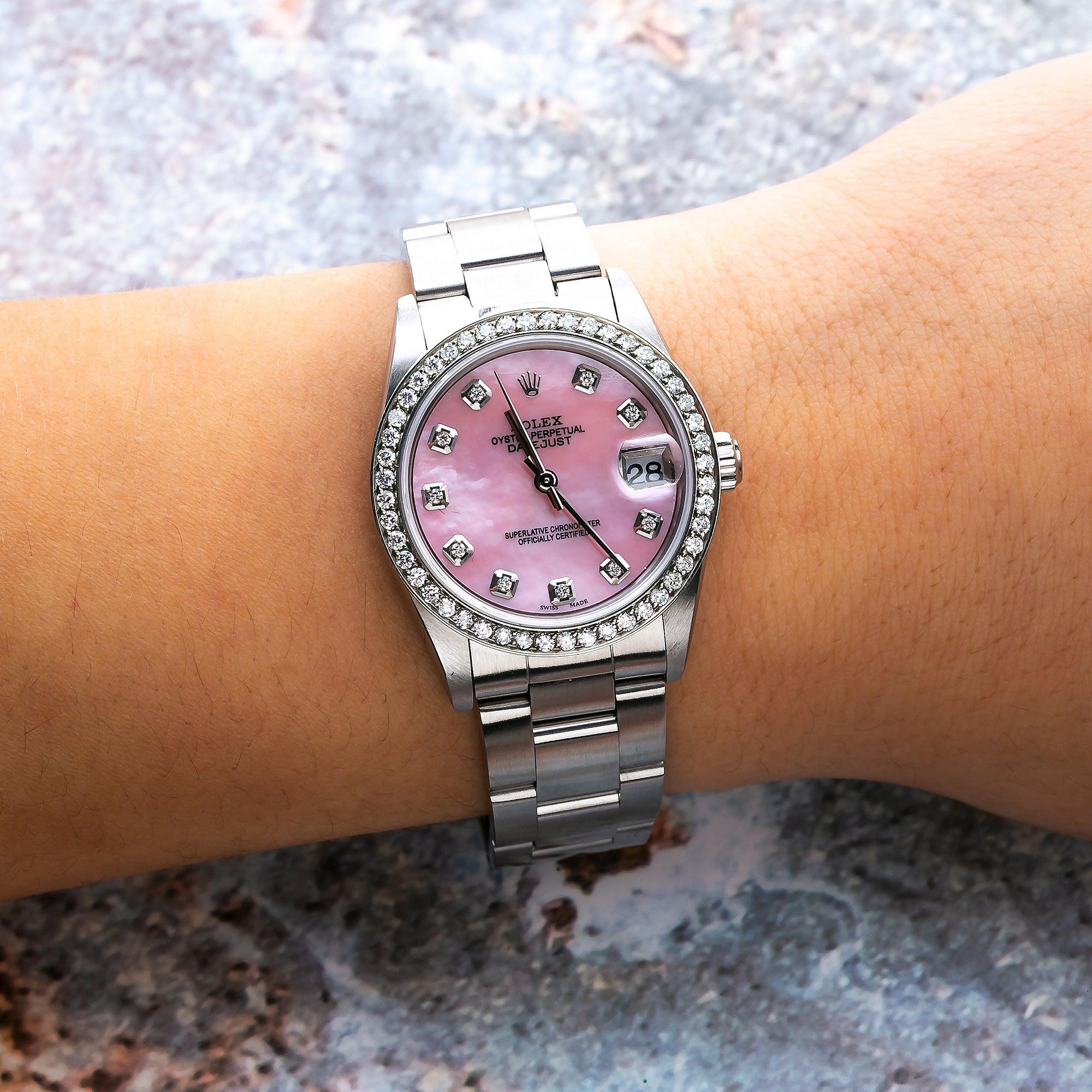 Rolex Lady-Datejust 78240 31MM Pink Diamond Dial With 1.05 CT Diamonds