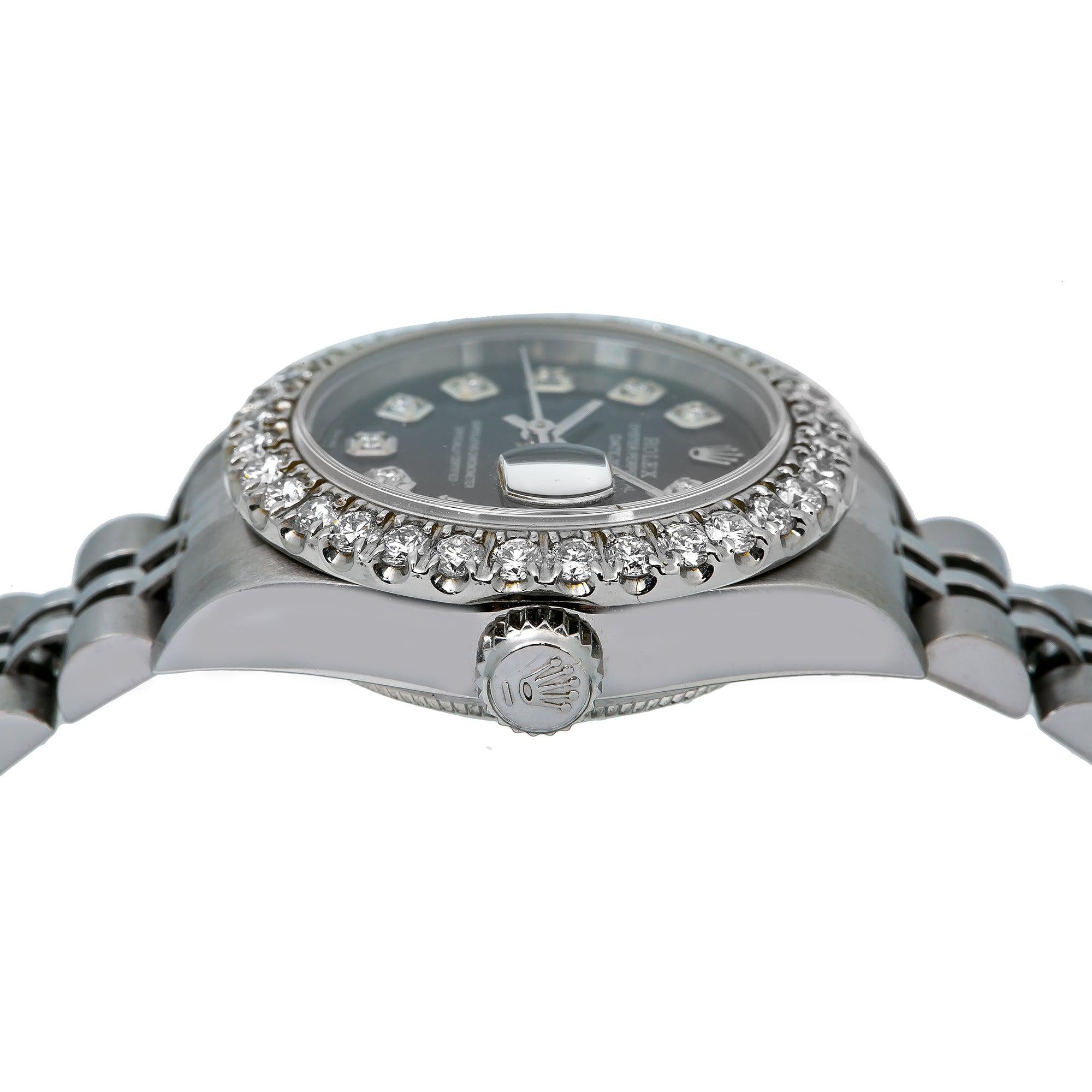 Rolex Oyster Perpetual Lady Datejust 79240 26MM Green Diamond Dial With Stainless Steel Jubilee Bracelet