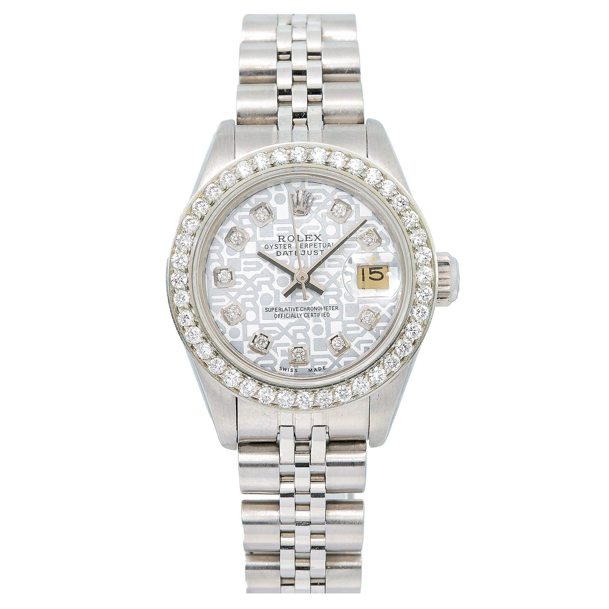 Rolex Oyster Perpetual Datejust 69190 26MM White Diamond Dial With Jubilee Bracelet
