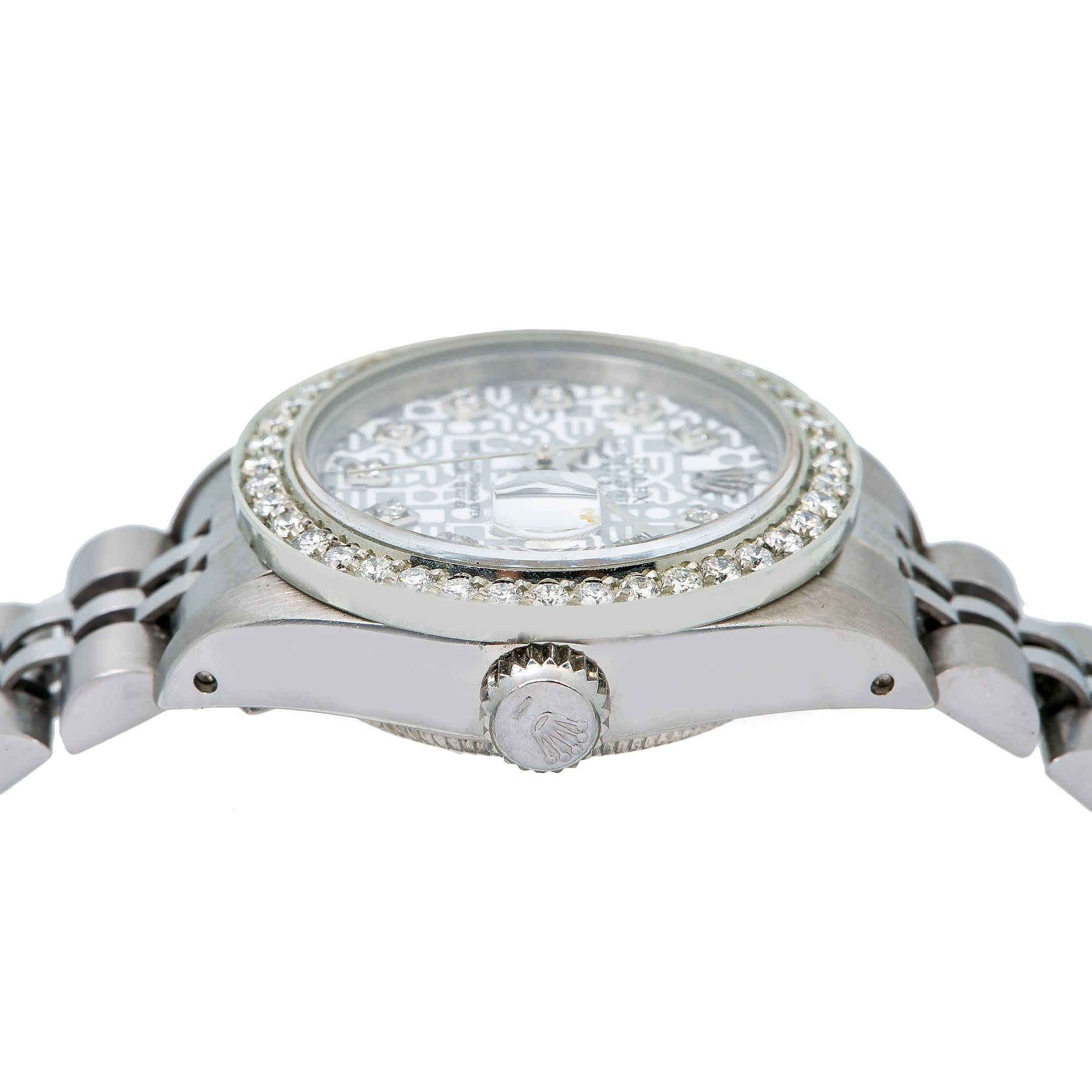 Rolex Oyster Perpetual Datejust 69190 26MM White Diamond Dial With Jubilee Bracelet