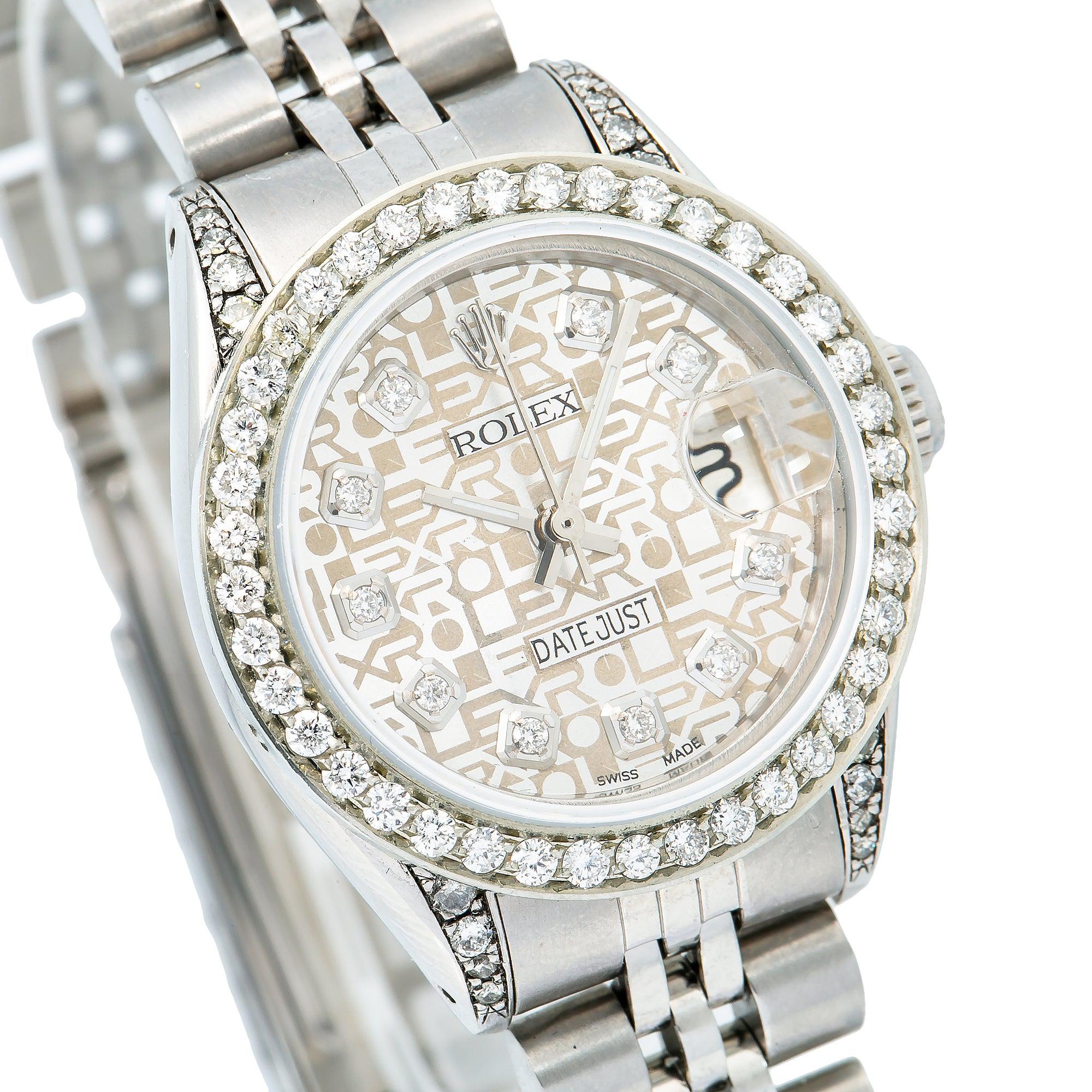 Rolex Lady-Datejust 6917 26MM White Diamond Dial With Stainless Steel Bracelet