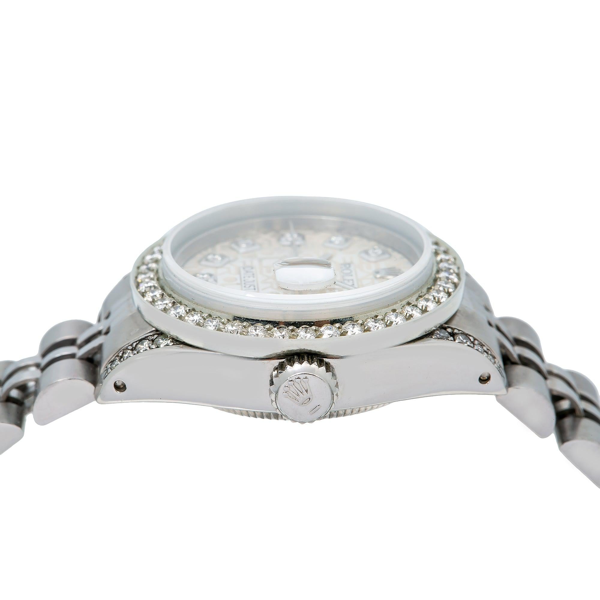 Rolex Lady-Datejust 6917 26MM White Diamond Dial With Stainless Steel Bracelet