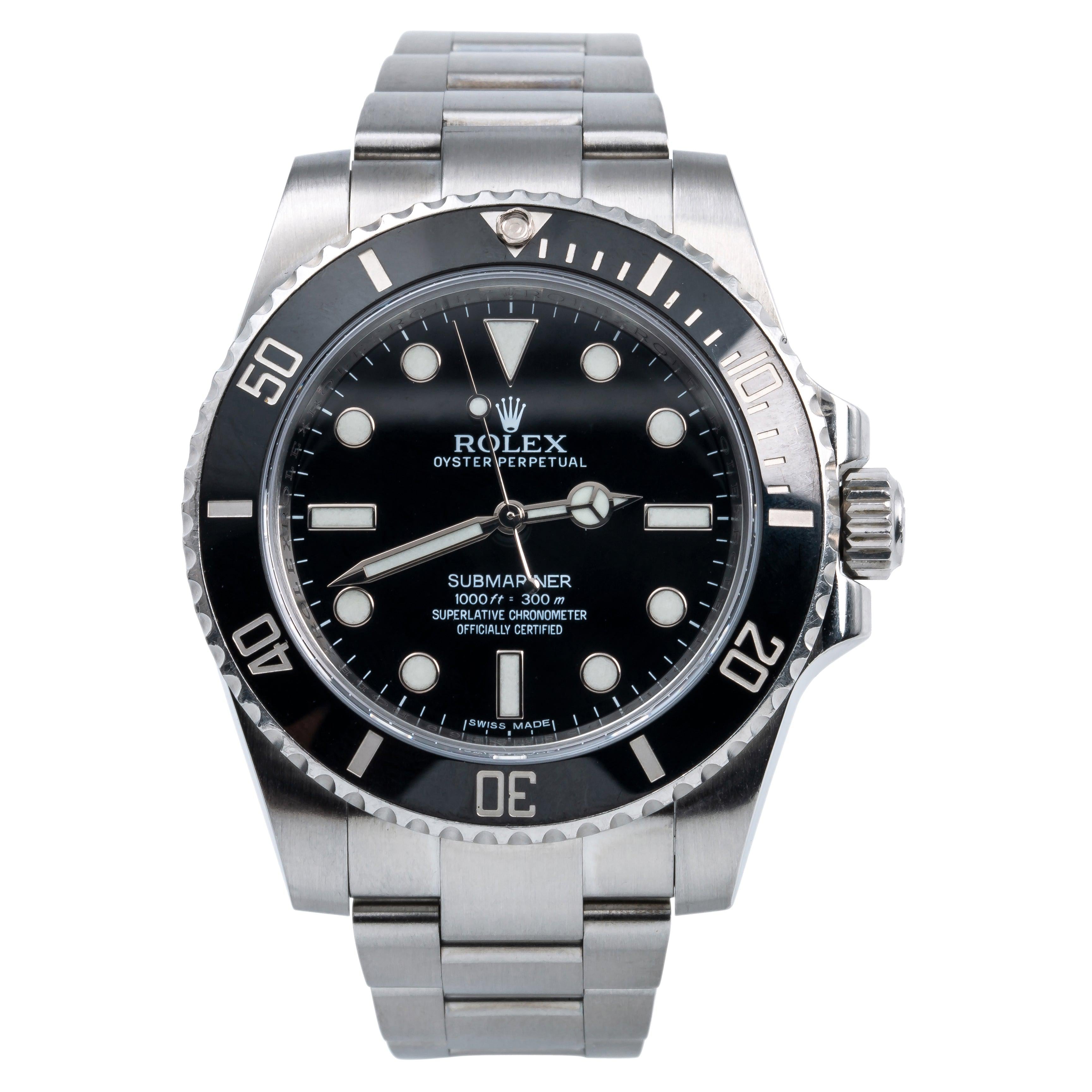 Rolex Submariner 114060 40MM Black Dial With Stainless Steel Oyster Bracelet