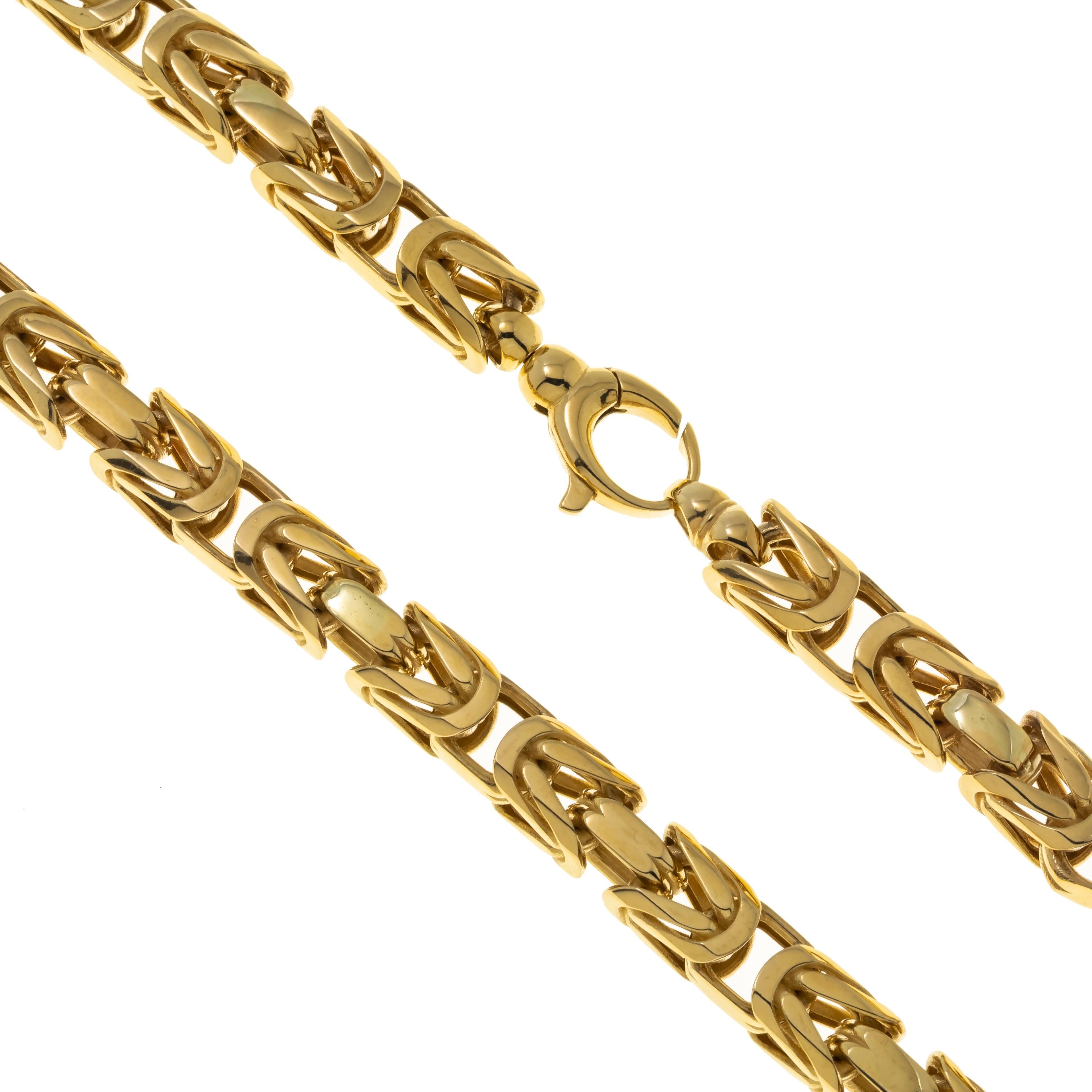 14K GOLD 5MM BYZANTINE CHAIN