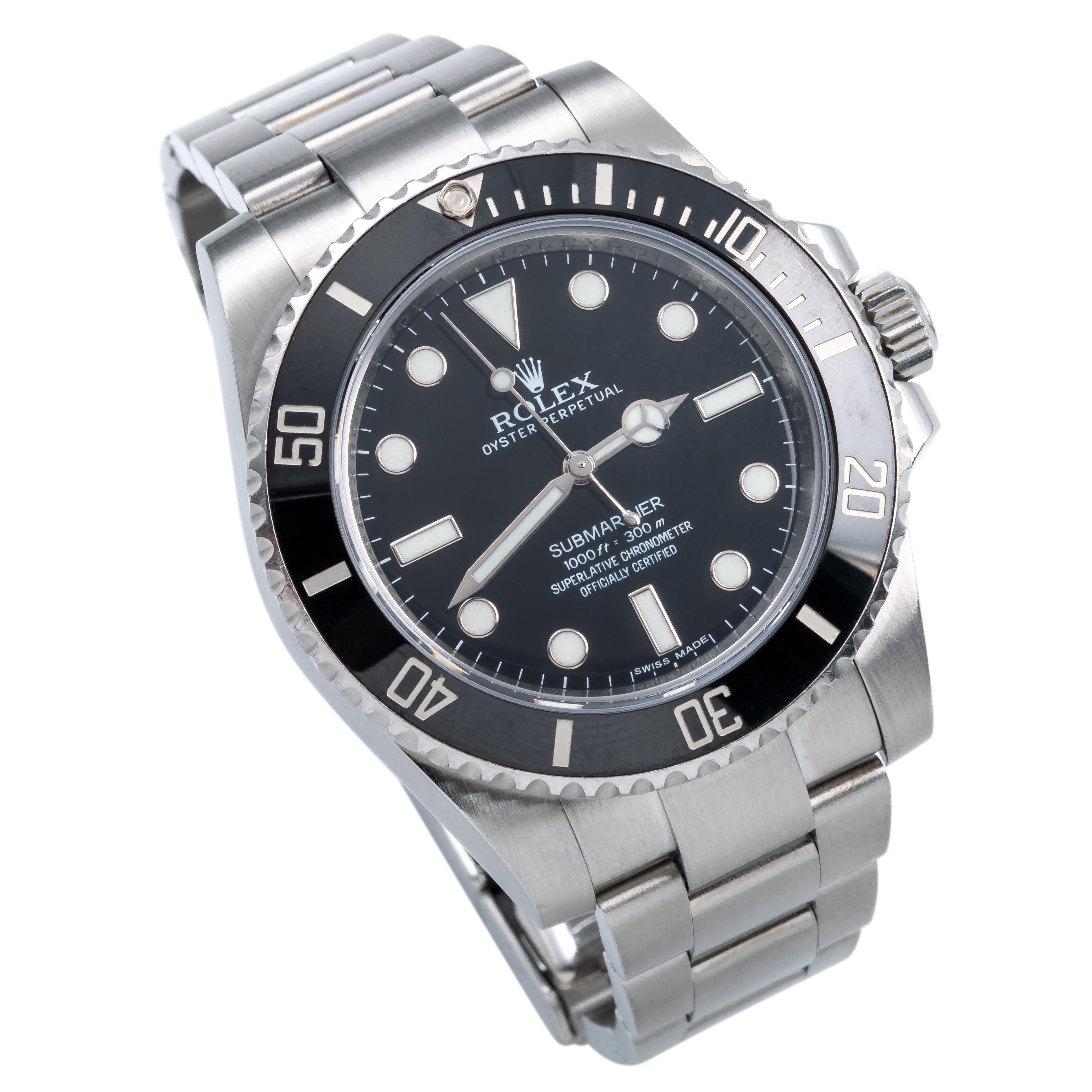 Rolex Submariner 114060 40MM Black Dial With Stainless Steel Oyster Bracelet