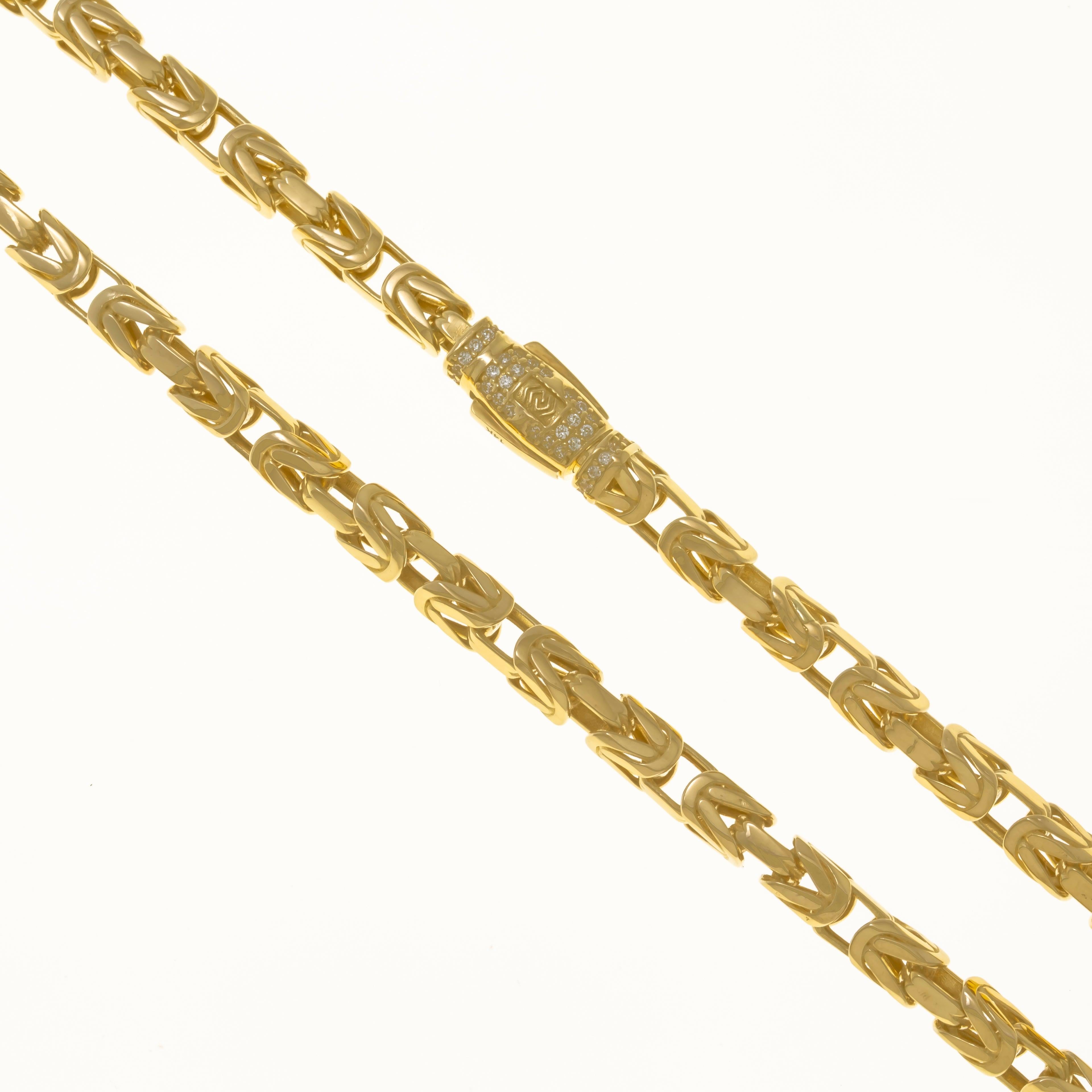 14K GOLD 2.7MM BYZANTINE CHAIN
