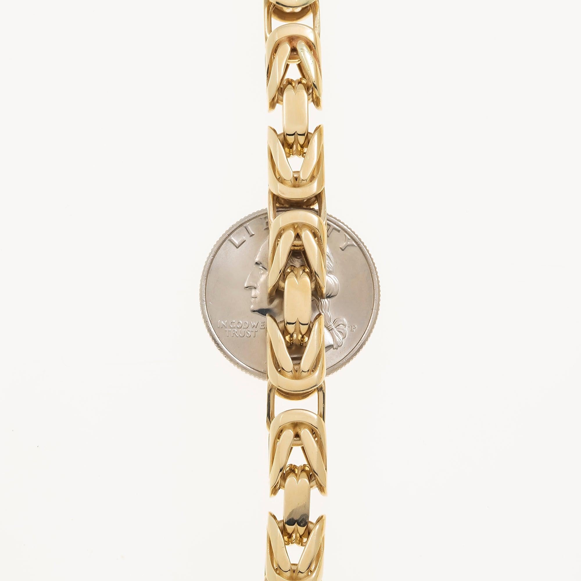 14K GOLD 5MM BYZANTINE CHAIN