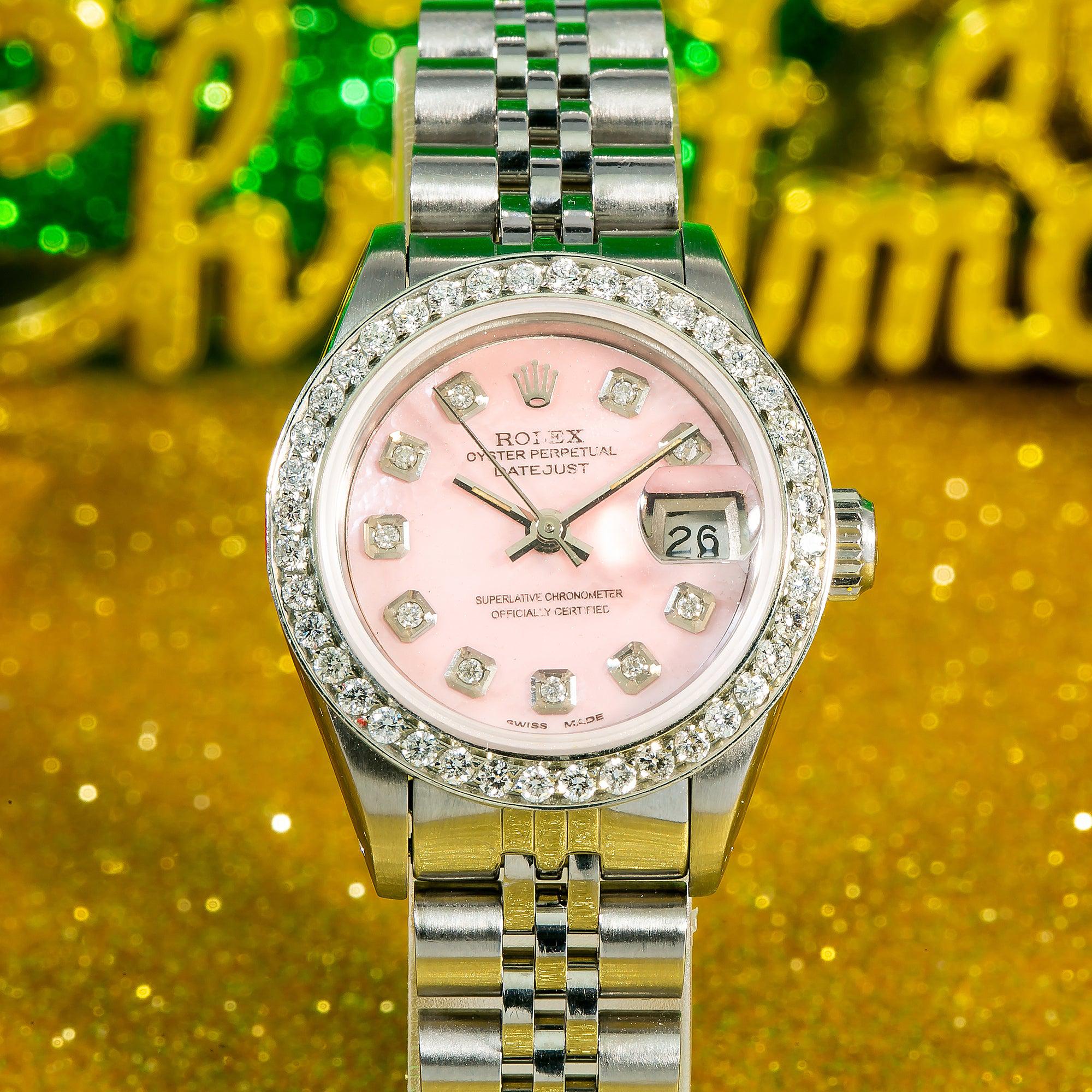 Rolex Lady-Datejust 6917 26MM Pink Diamond Dial With Stainless Steel Jubilee Bracelet