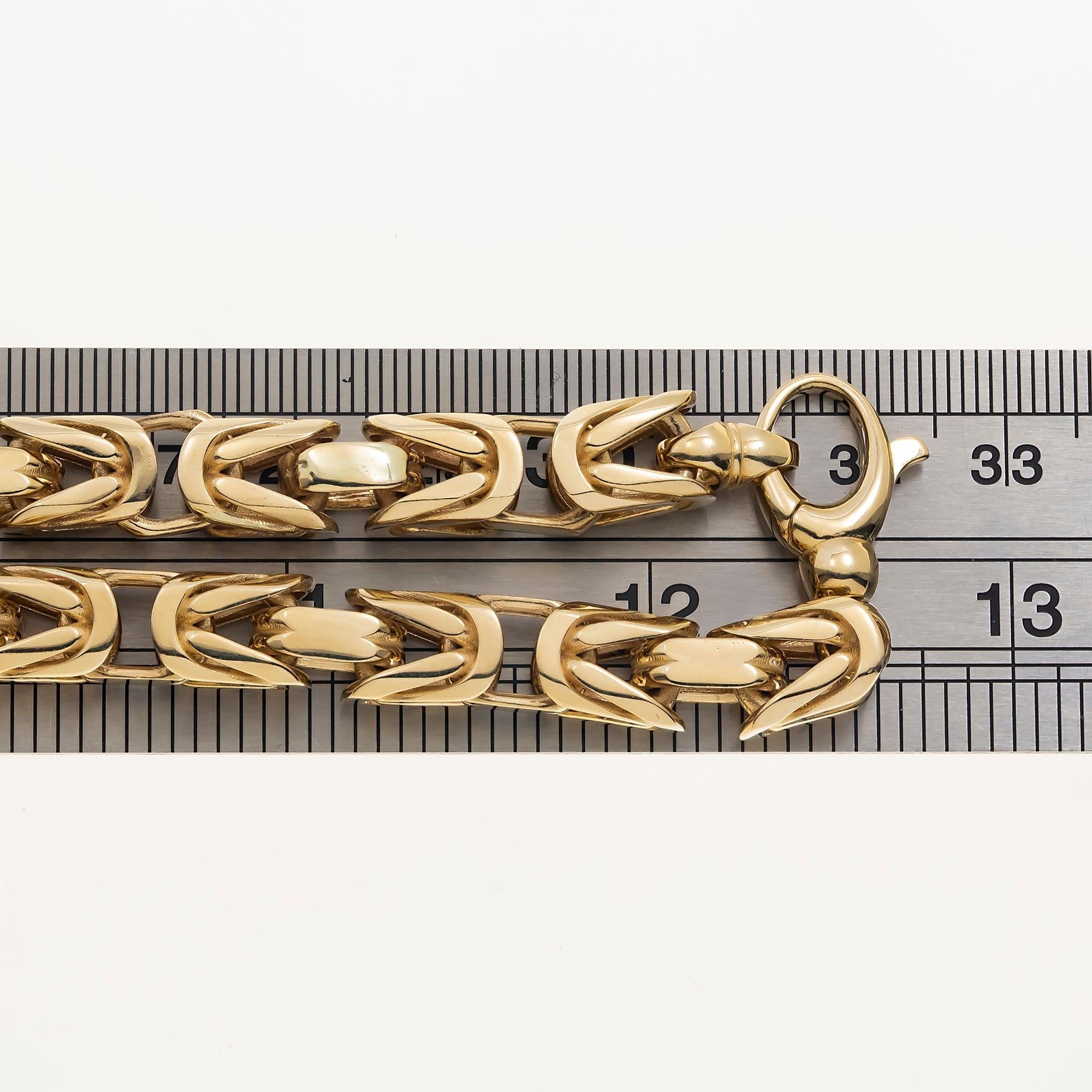 14K GOLD 5MM BYZANTINE CHAIN