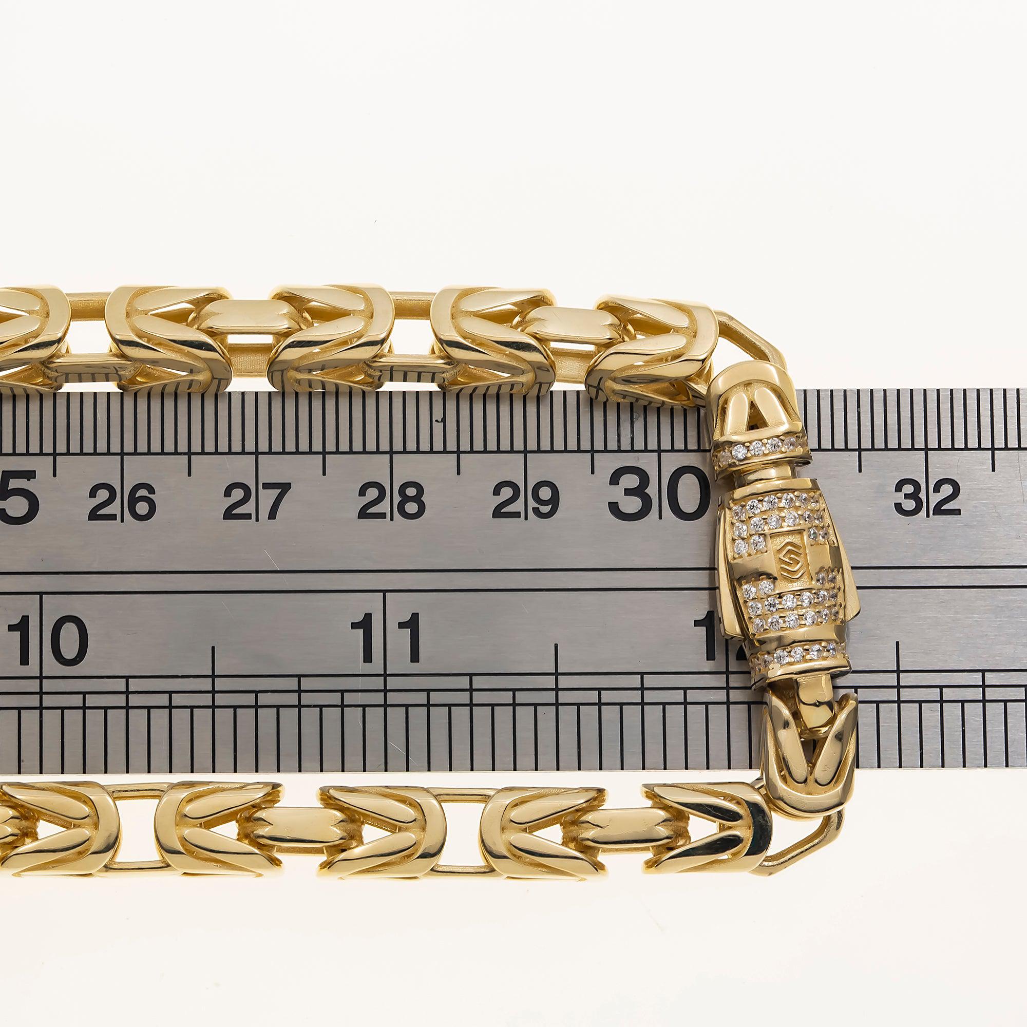 14K GOLD 4MM BYZANTINE CHAIN