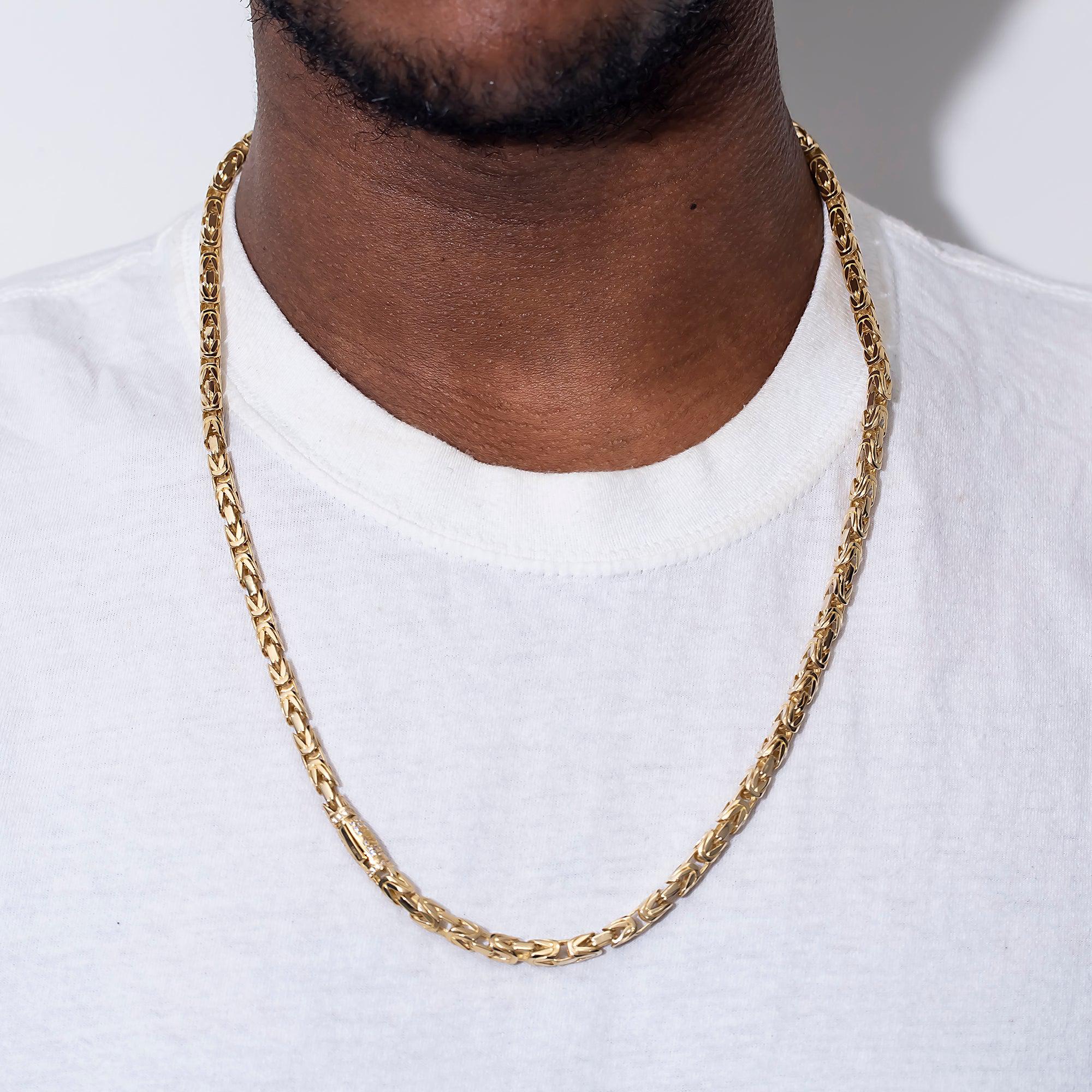 14K GOLD 2.7MM BYZANTINE CHAIN