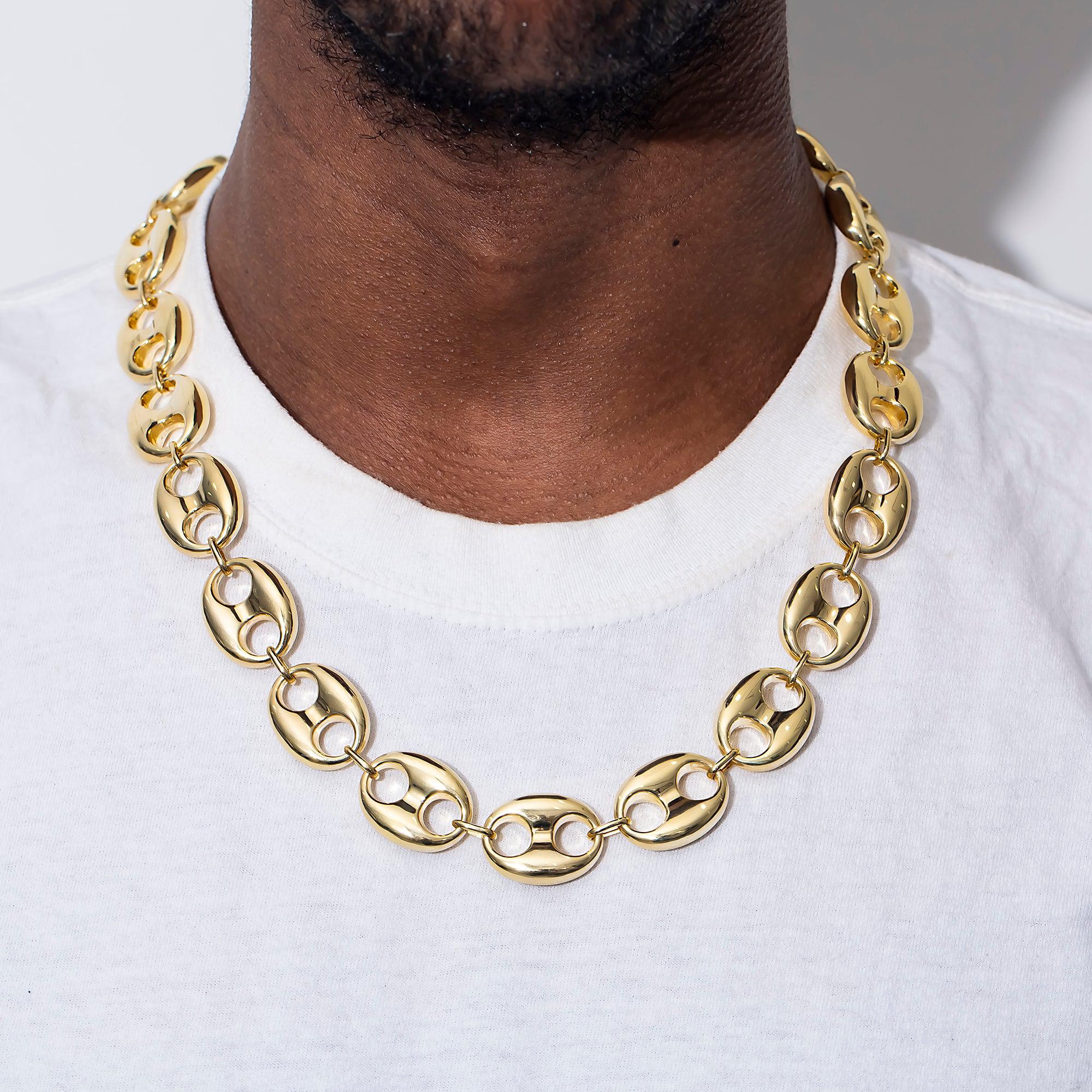 14K GOLD 9MM PUFF CHAIN