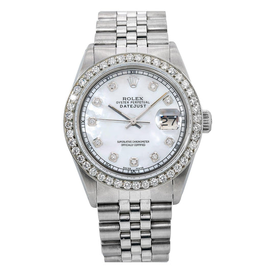 Rolex Datejust 1601 36MM White Diamond Dial With 1.25 CT Diamonds