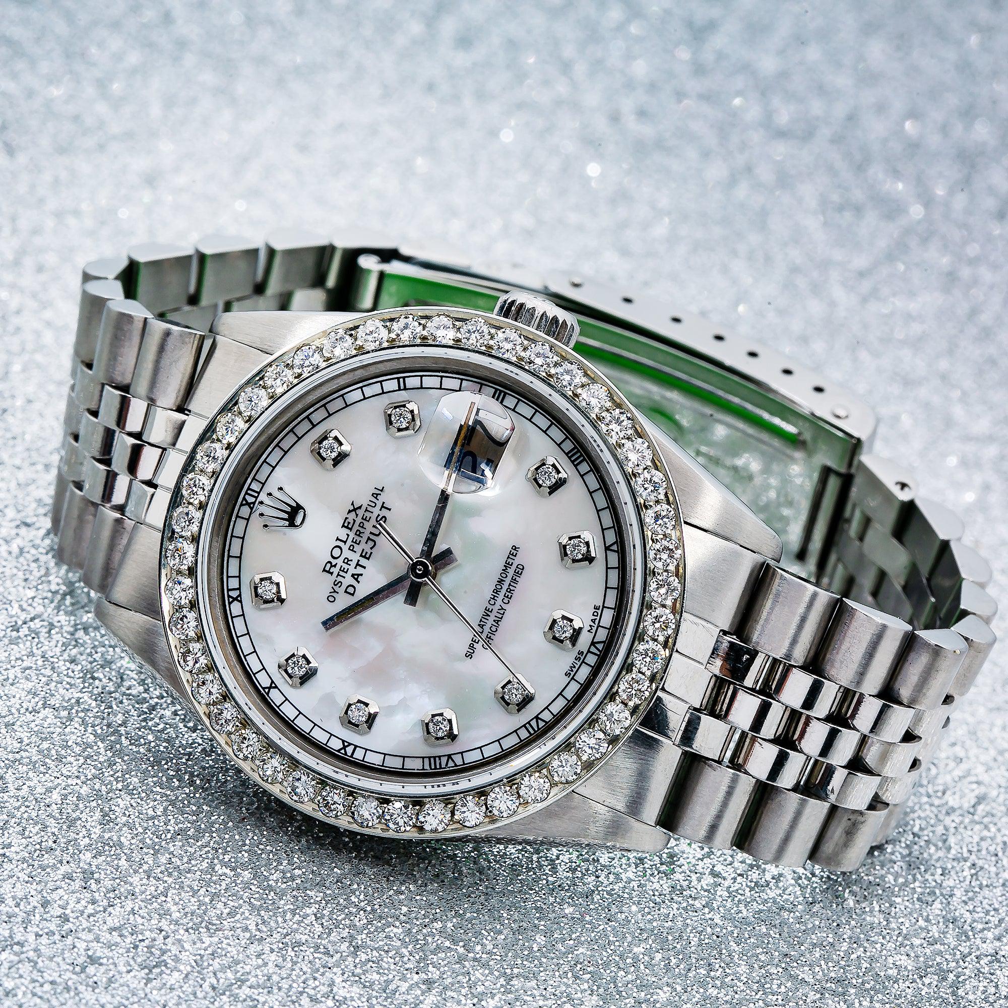 Rolex Datejust 1601 36MM White Diamond Dial With 1.25 CT Diamonds