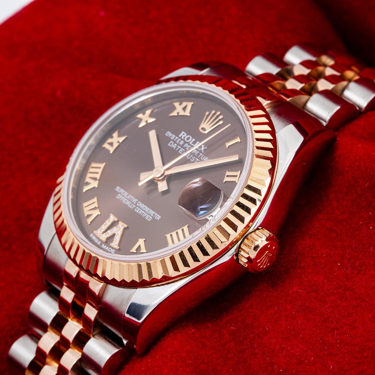 Rolex Datejust 178271 31MM Brown Dial With Two Tone Bracelet