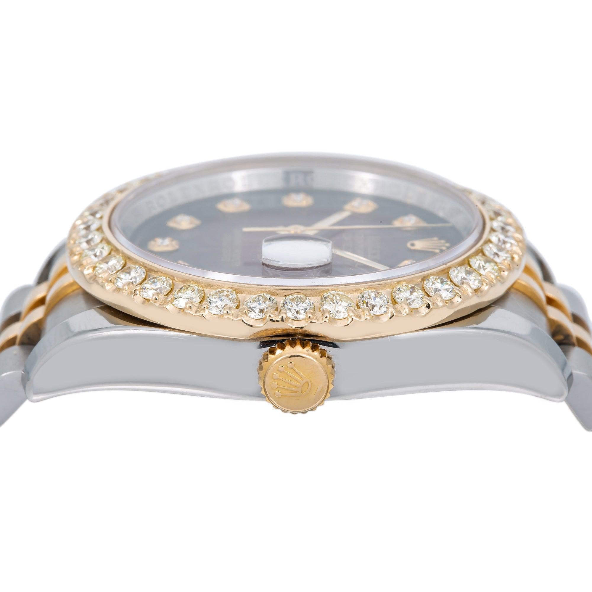 Rolex Datejust Diamond Watch, 116233 36mm, Red Diamond Dial With 2.5 CT Diamonds