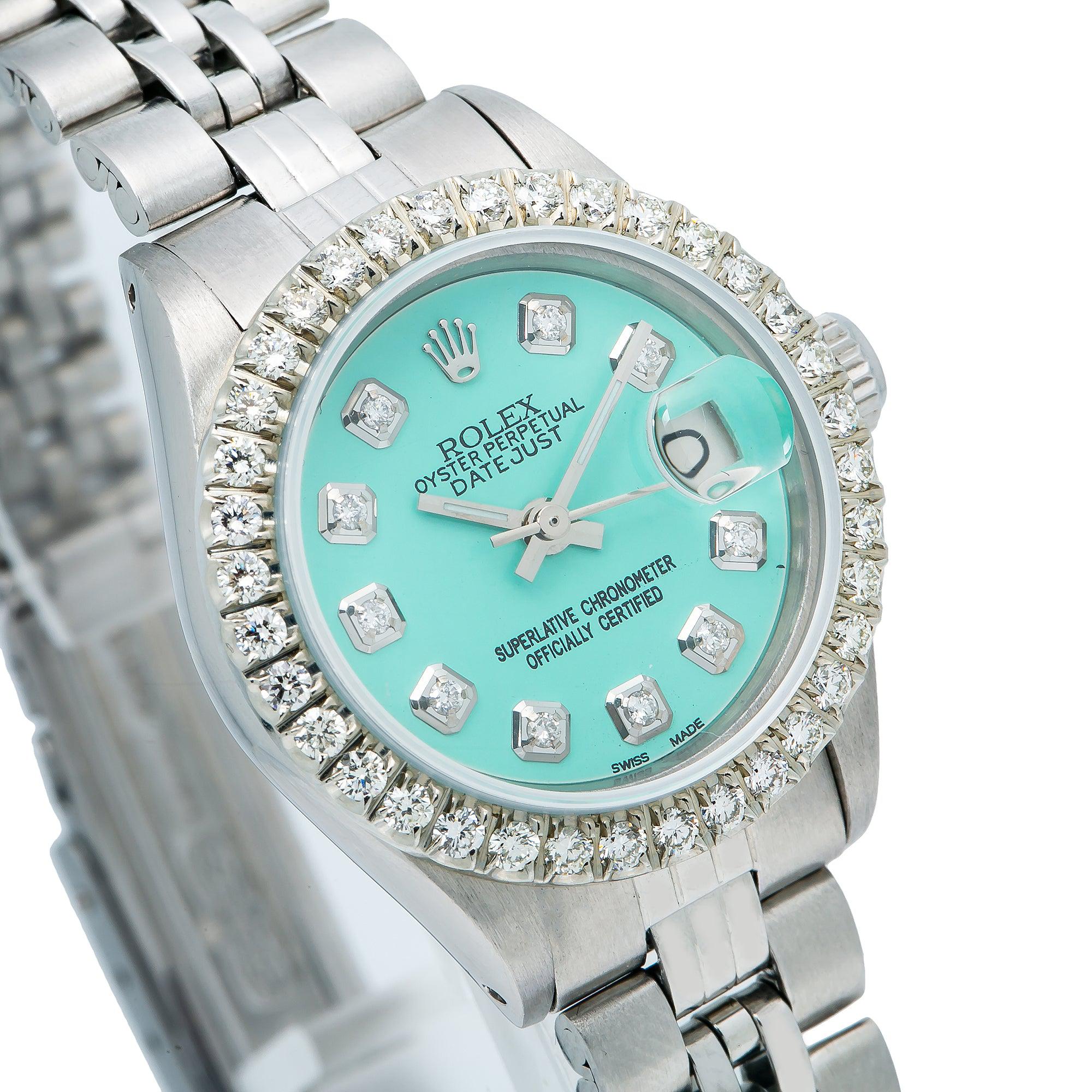 Rolex Datejust 6917 26MM Turquoise Diamond Dial With Stainless Steel Jubilee Bracelet