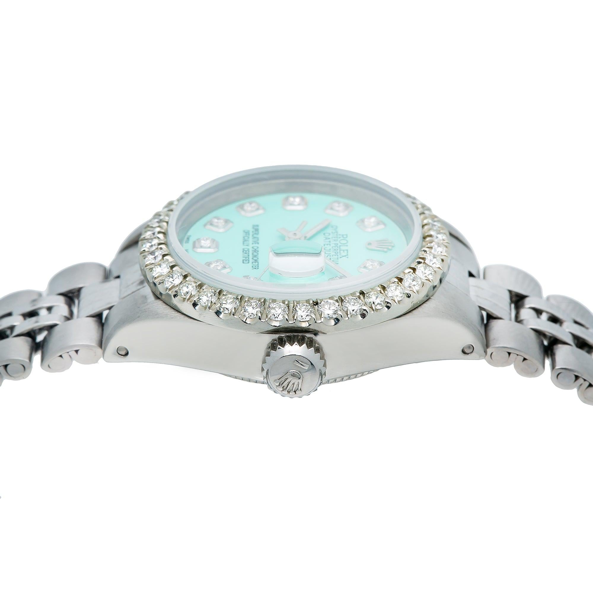 Rolex Datejust 6917 26MM Turquoise Diamond Dial With Stainless Steel Jubilee Bracelet