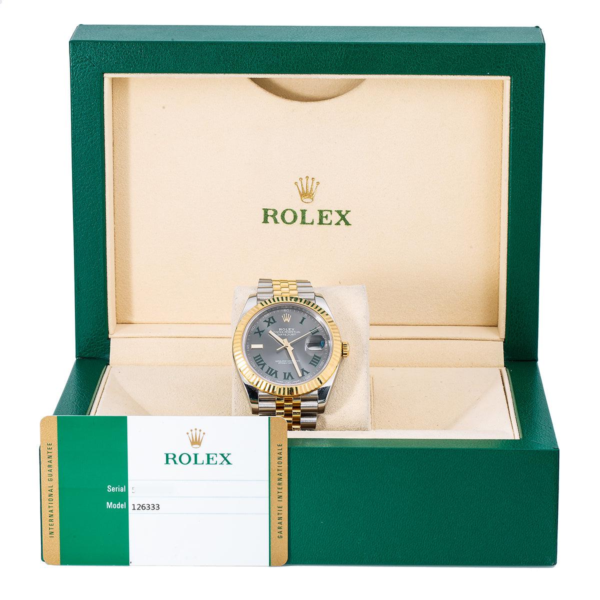 Rolex Datejust 126333 41MM Wimbledon Dial With Two Tone Jubilee Bracelet