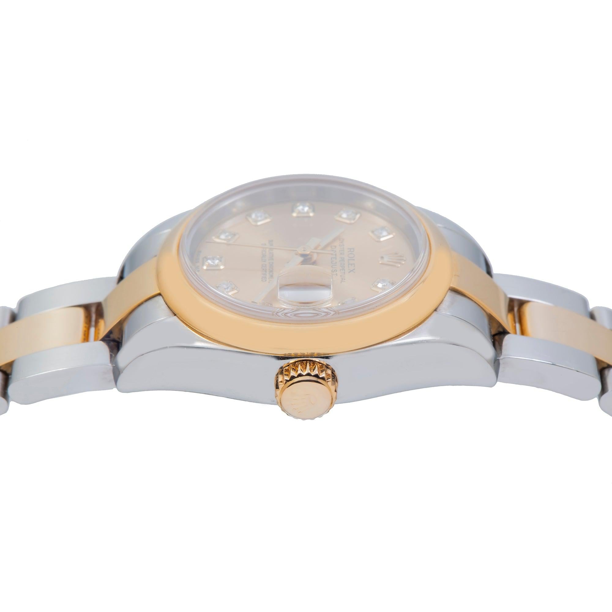 Rolex Lady-Datejust 179163 26MM Champagne Diamond Dial With Two Tone Oyster Bracelet