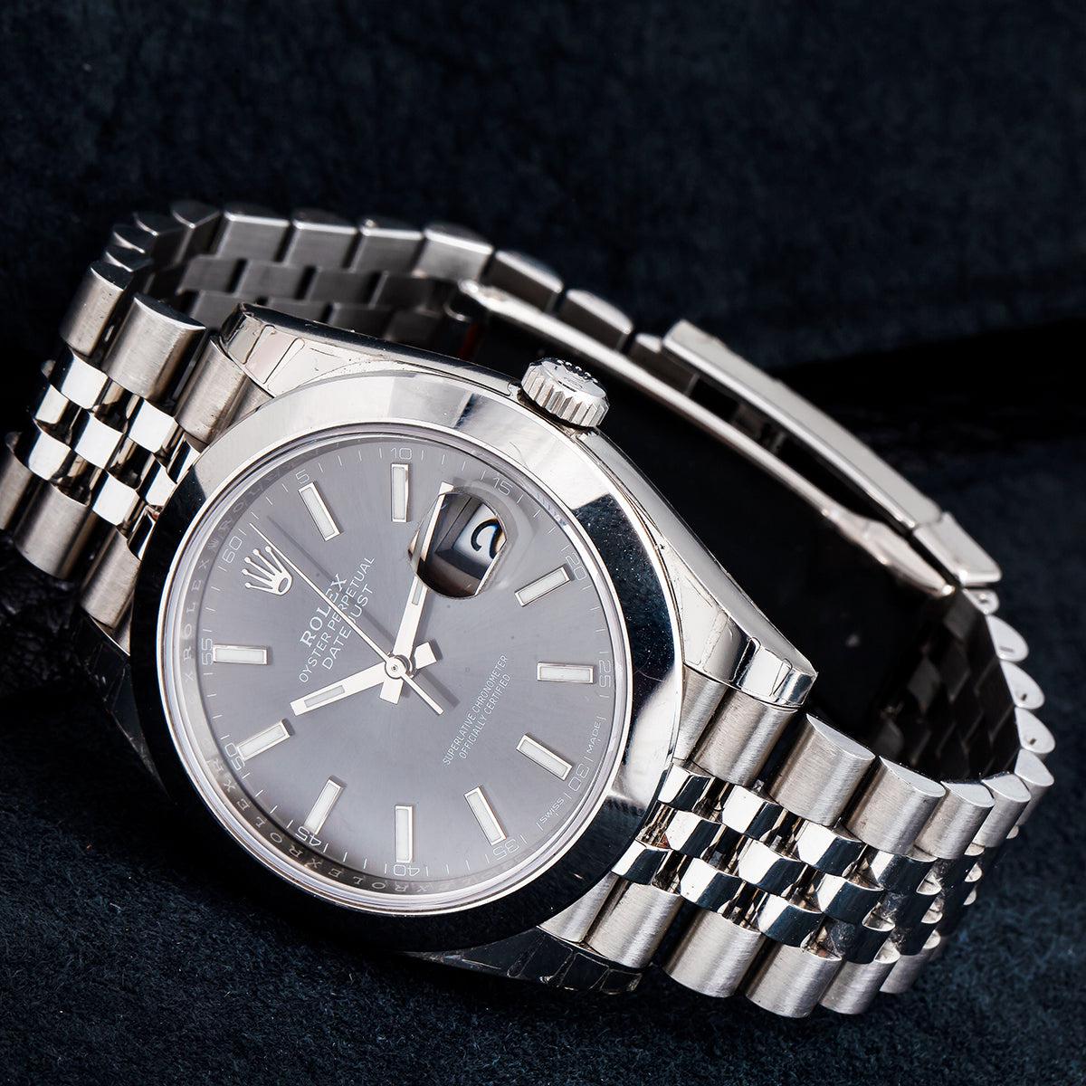 Rolex Datejust 126300 41MM Dark Rhodium Dial With Stainless Steel Jubilee Bracelet