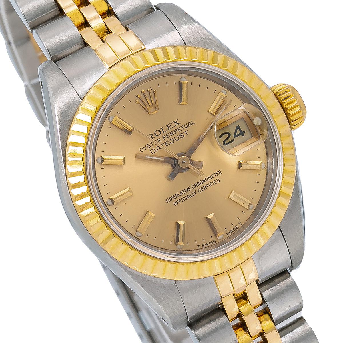 Rolex Datejust 69173 26MM Champagne Dial With Two Tone Jubilee Bracelet