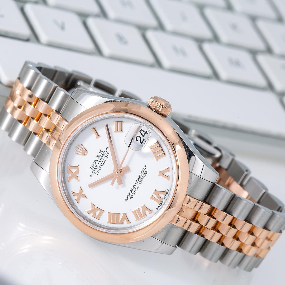 Rolex Datejust 178241 31MM White Dial With Two Tone Jubilee Bracelet