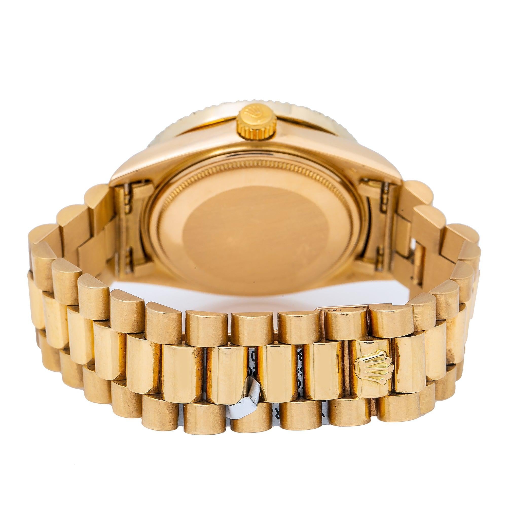 Rolex Day-Date 1803 36MM Red Diamond Dial With Yellow Gold President Bracelet