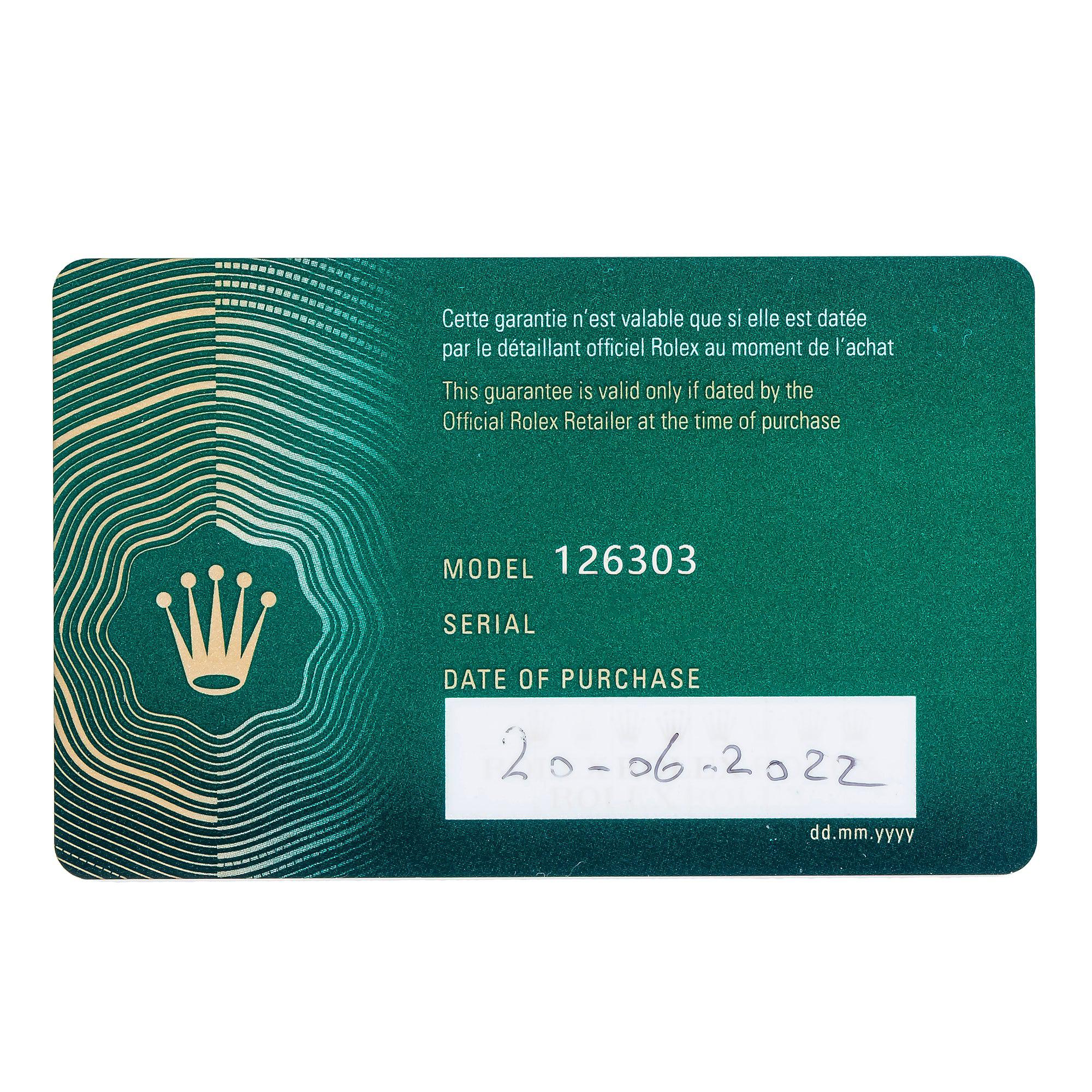 Rolex Datejust 41 126303 41MM Black Stick Dial With Two Tone Jubilee Bracelet