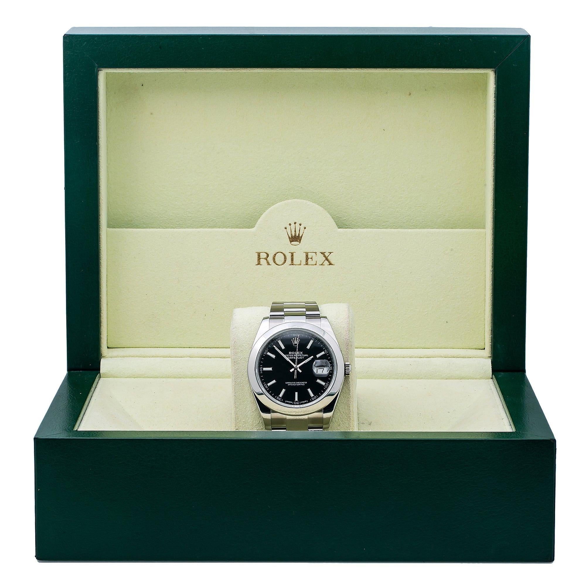 Rolex Datejust 126300 41MM Black Dial With Stainless Steel Oyster Bracelet