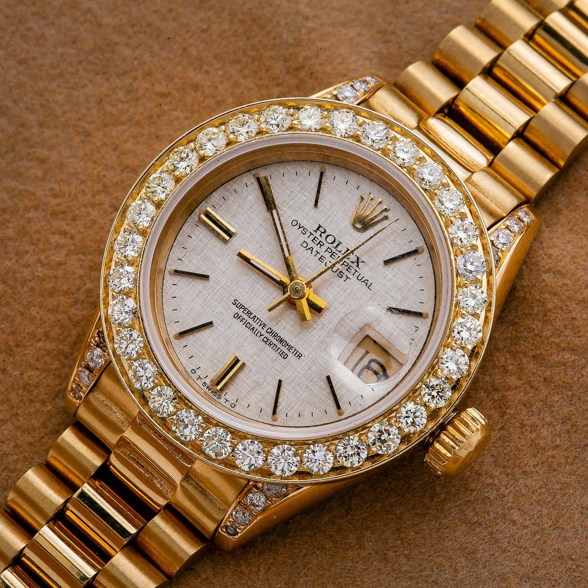 Rolex Lady-Datejust 6917 26MM White Dial With Yellow Gold Bracelet