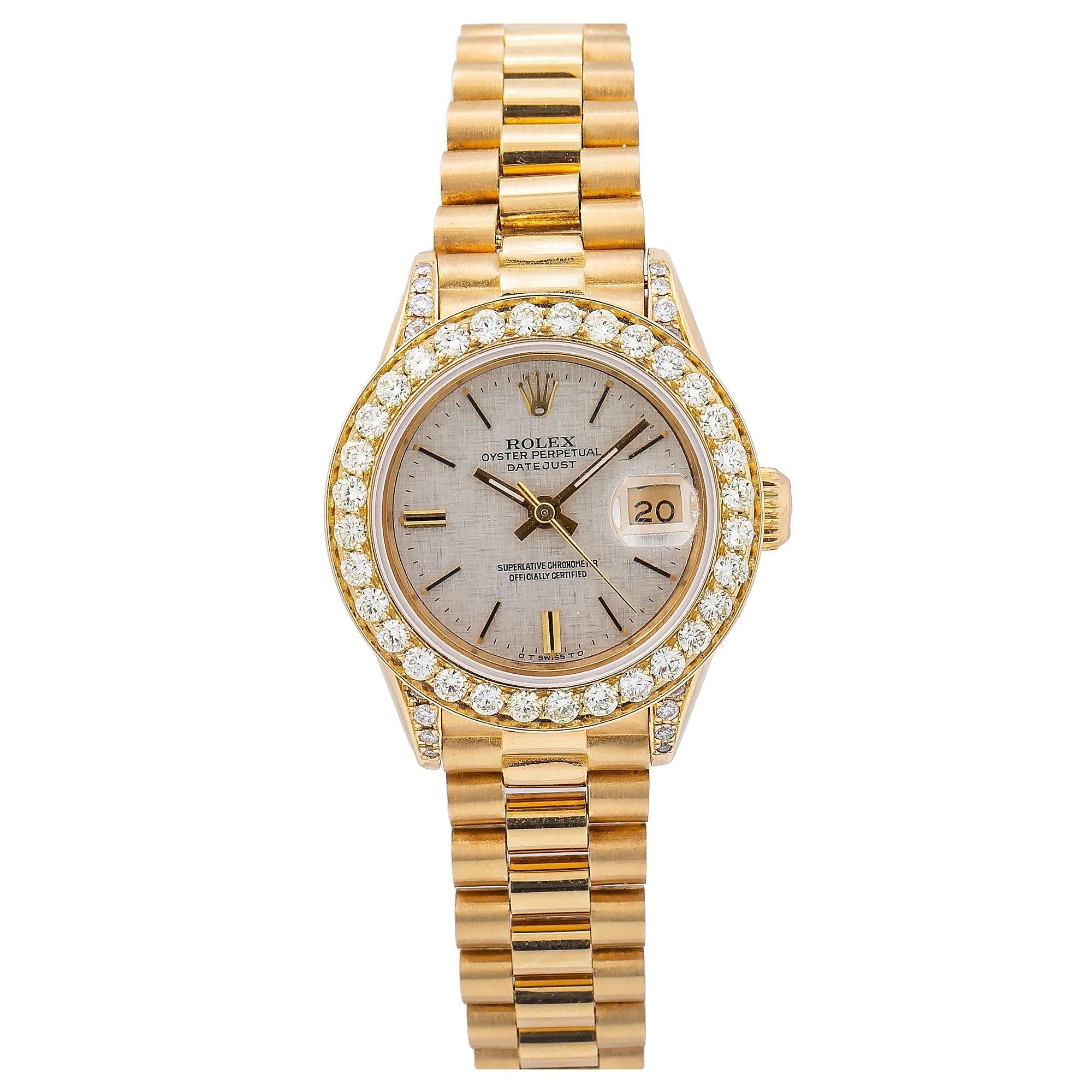 Rolex Lady-Datejust 6917 26MM White Dial With Yellow Gold Bracelet