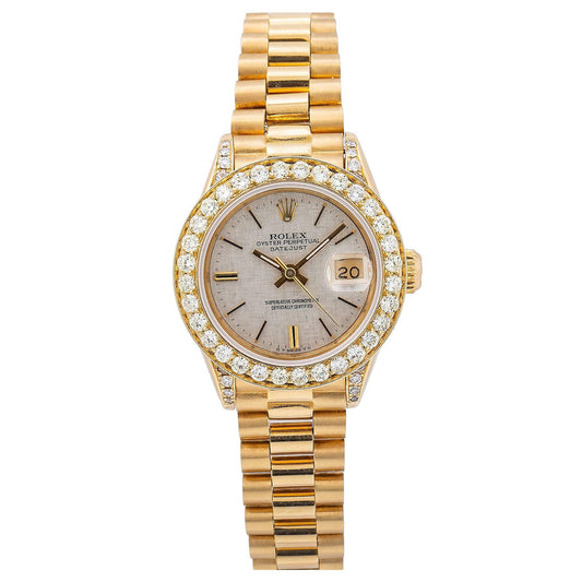 Rolex Lady-Datejust 6917 26MM White Dial With Yellow Gold Bracelet