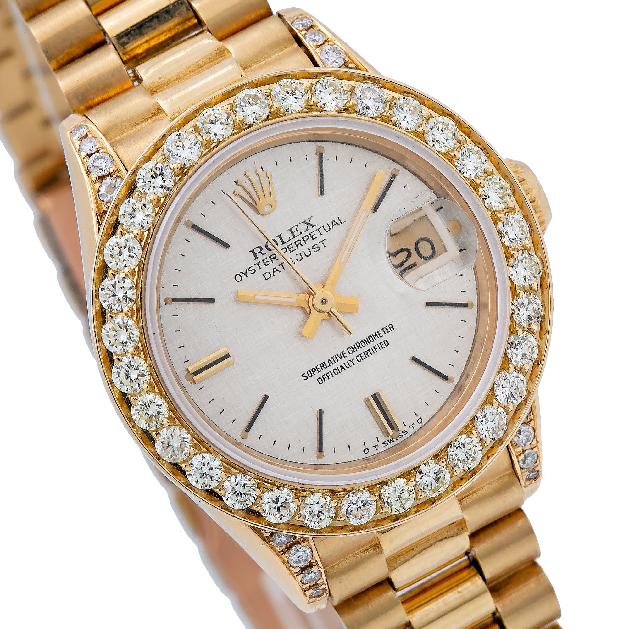 Rolex Lady-Datejust 6917 26MM White Dial With Yellow Gold Bracelet