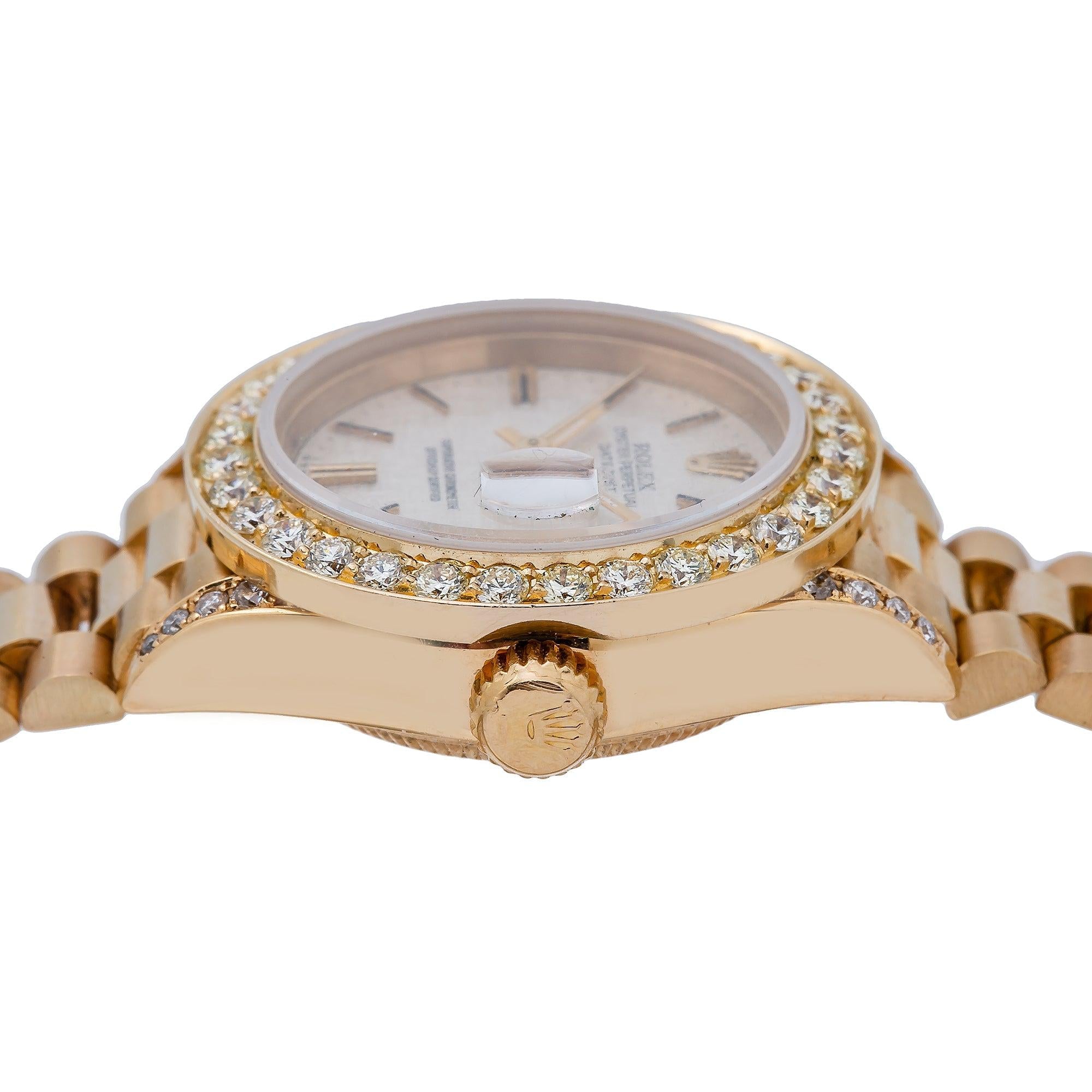 Rolex Lady-Datejust 6917 26MM White Dial With Yellow Gold Bracelet