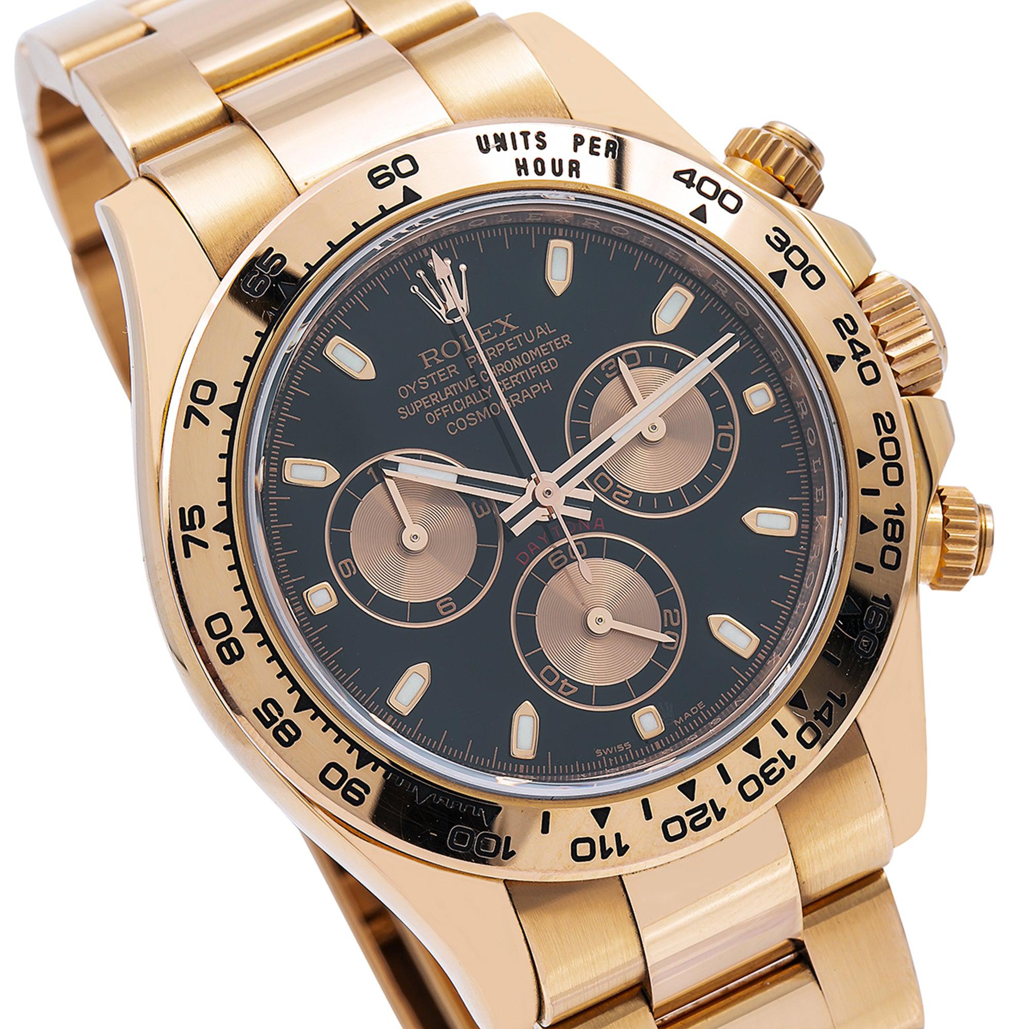 Rolex Daytona 116505 40MM Black Dial With Rose Gold Oyster Bracelet