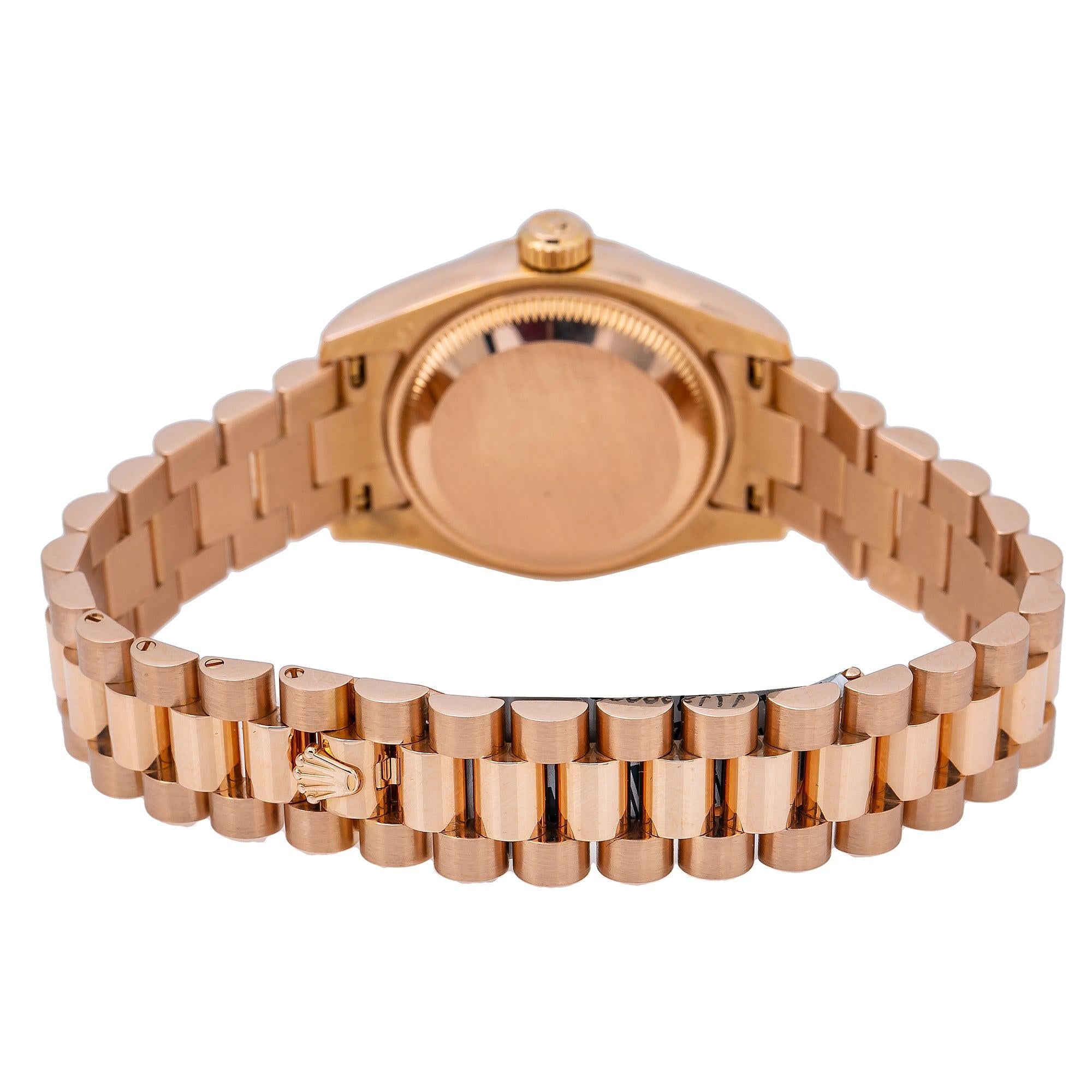 Rolex Lady-Datejust 179175 26MM Pink Dial With Rose Gold President Bracelet