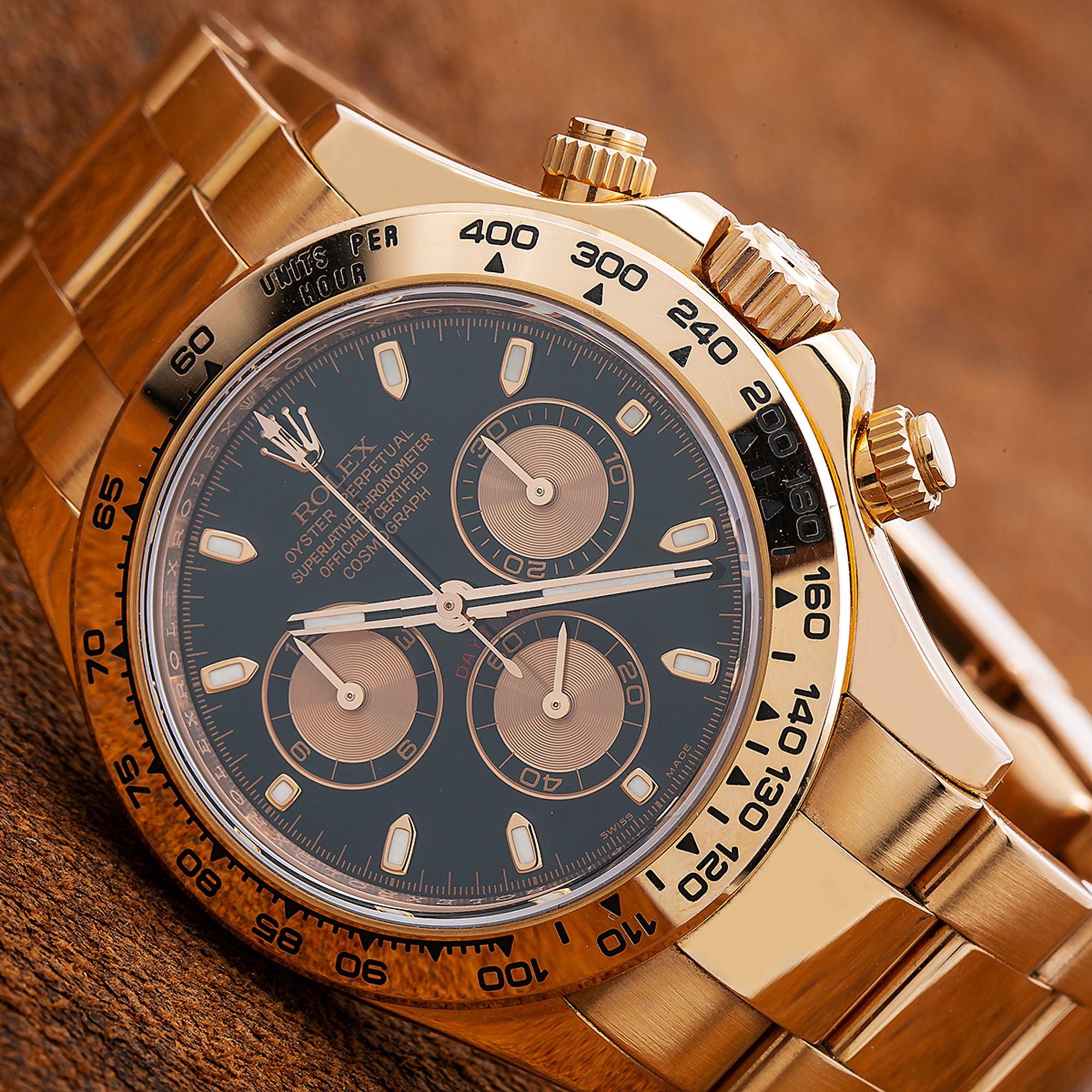 Rolex Daytona 116505 40MM Black Dial With Rose Gold Oyster Bracelet