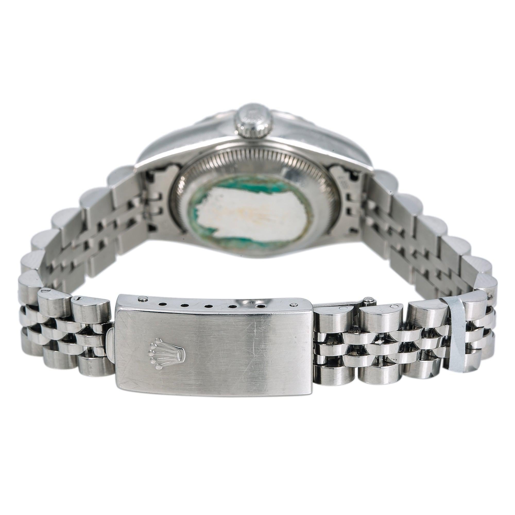 Rolex Oyster Perpetual Lady-Date 69240 26MM Salmon Dial With Stainless Steel Jubilee Bracelet