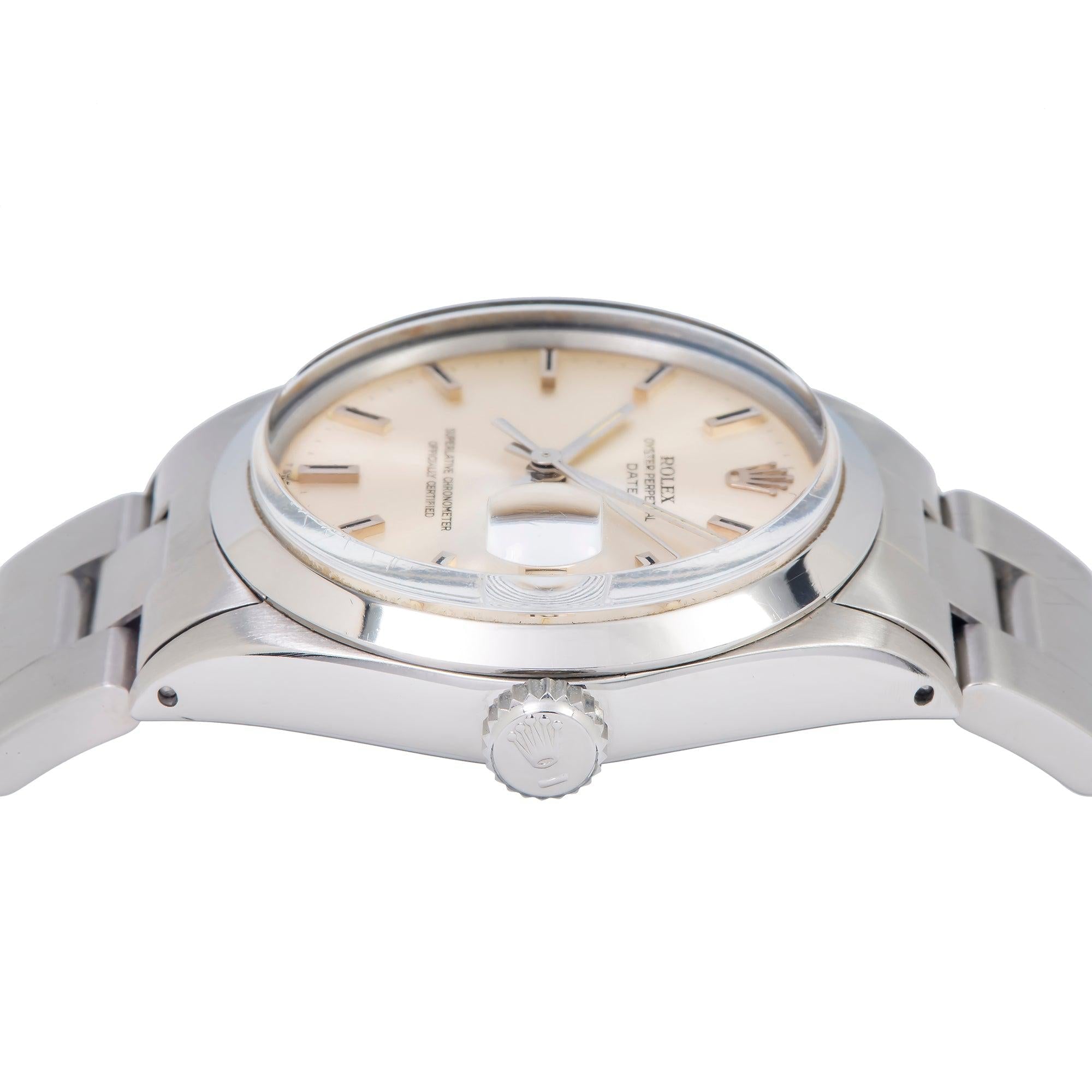 Rolex Oyster Perpetual Date 1500 35MM Silver Dial With Stainless Steel Oyster Bracelet